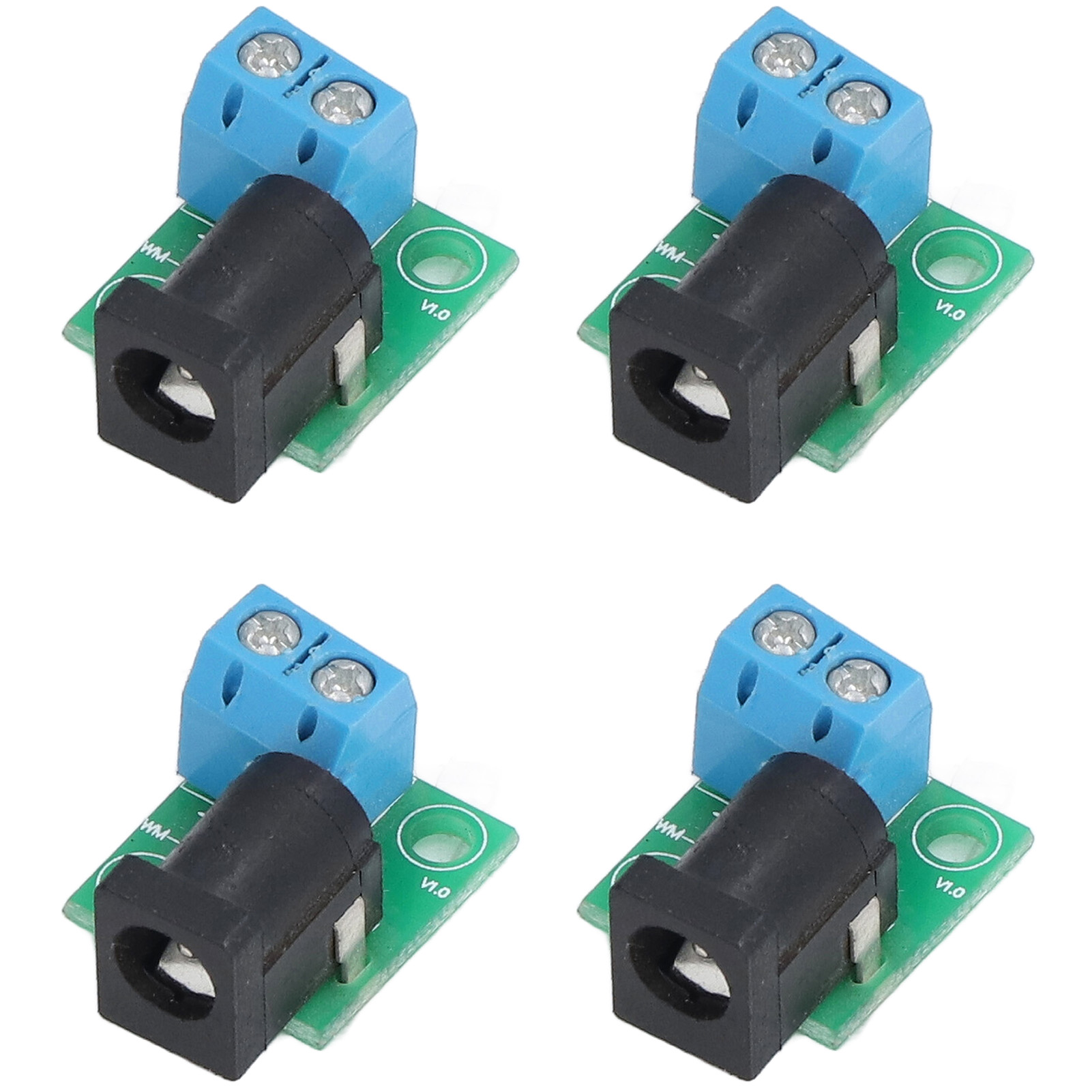 4 Stück Dc-stecker 5,5 X 2,1 Mm Auf 2-polige 5,08 Mm Netzteilplatine, Kompatibel Mit 5,5 X 2,5 Mm Anschluss