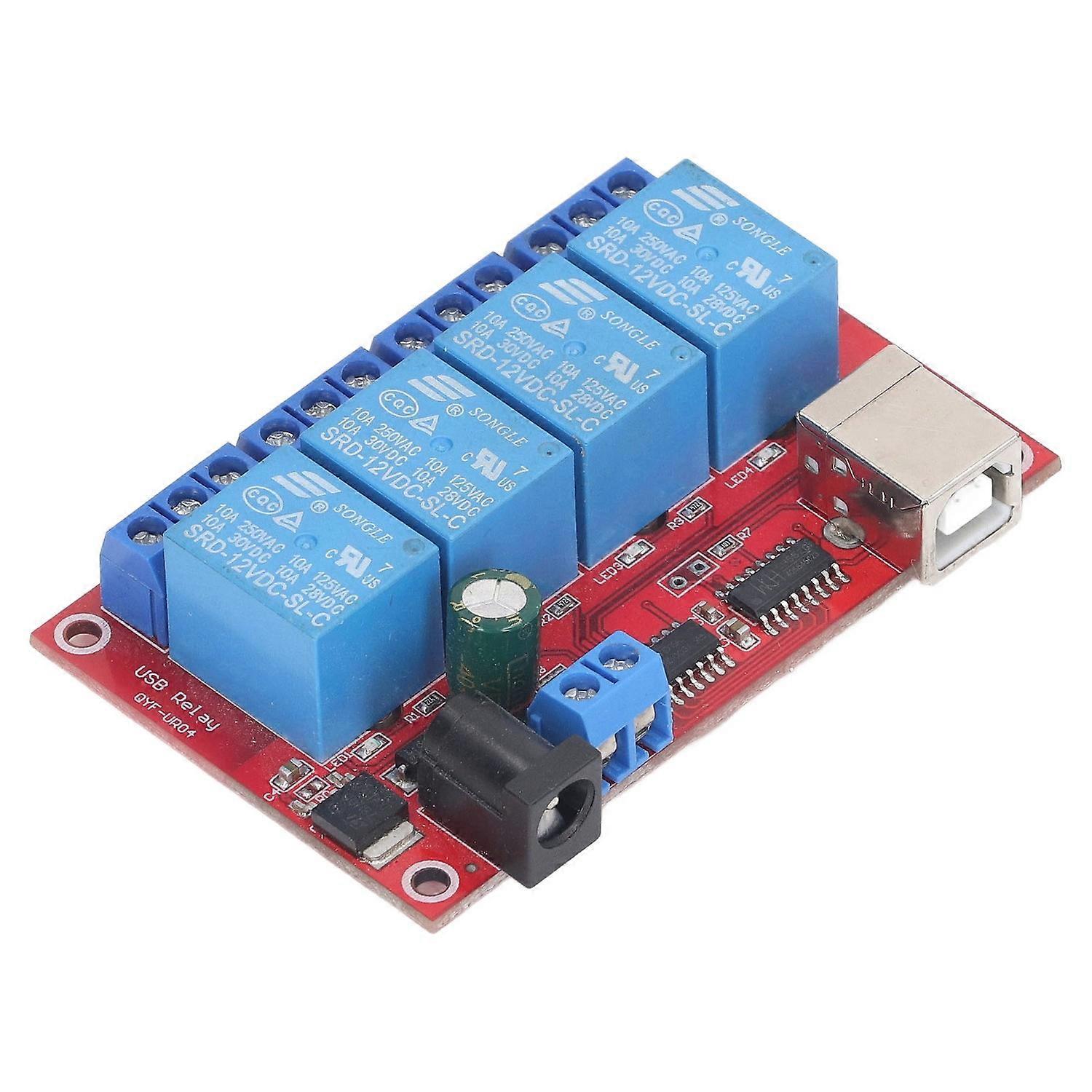 4-kanal-relaismodul, Usb-anschluss, Kostenlose Dc-relaisplatine, Computersteuerung (sps), 3 Betriebsmodi, 12