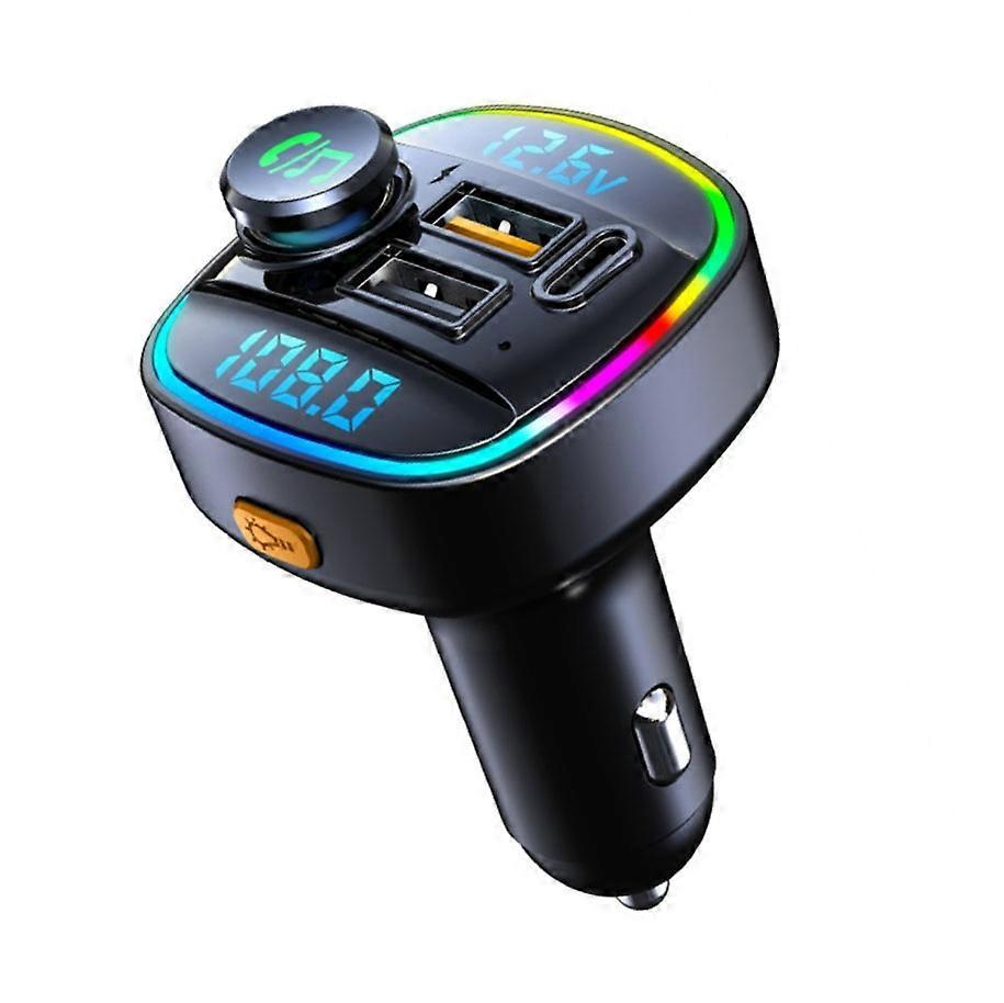 Fm-transmitter Mit Bluetooth, Dual-usb-kfz-ladegerät, 7 Farben, High-performance-stereoanlage, Universell Passend Fürs Auto