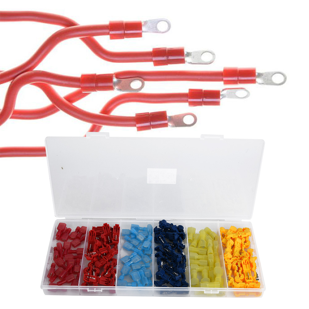 120-teiliges Schnellverbinder-sortiment (rot, Blau, Gelb, Stecker, Buchse)