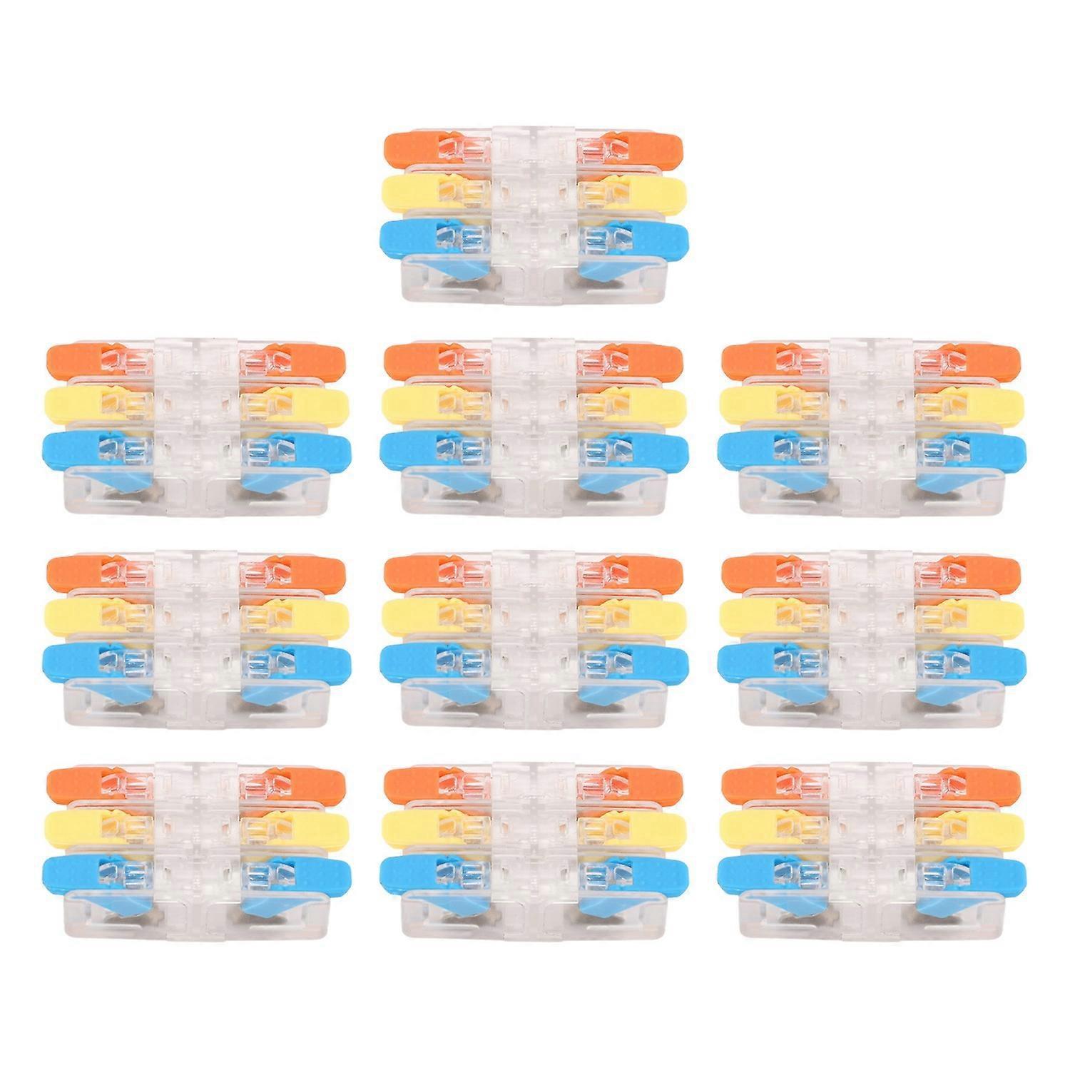 10 Stück Hebel-drahtverbinder, Elektrische Schnellverdrahtung, Inline-spleißverbinder, 3 Eingänge, 3 Ausgänge, 41 A