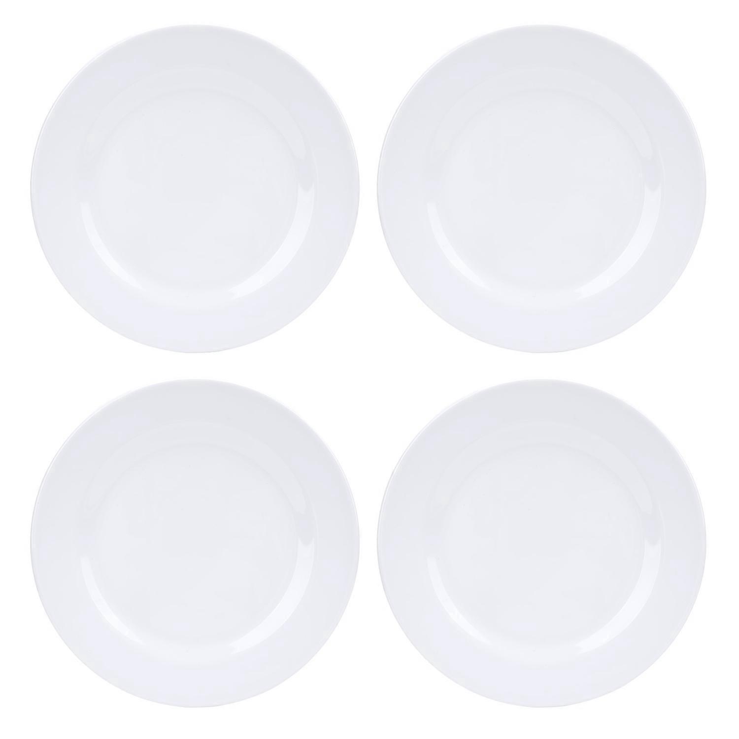 4-teiliges Set Melamin-speiseteller, 23 Cm Durchmesser, Leicht, Rund, Für Hauptgerichte, Vorspeisen, Desserts Und Salate.
