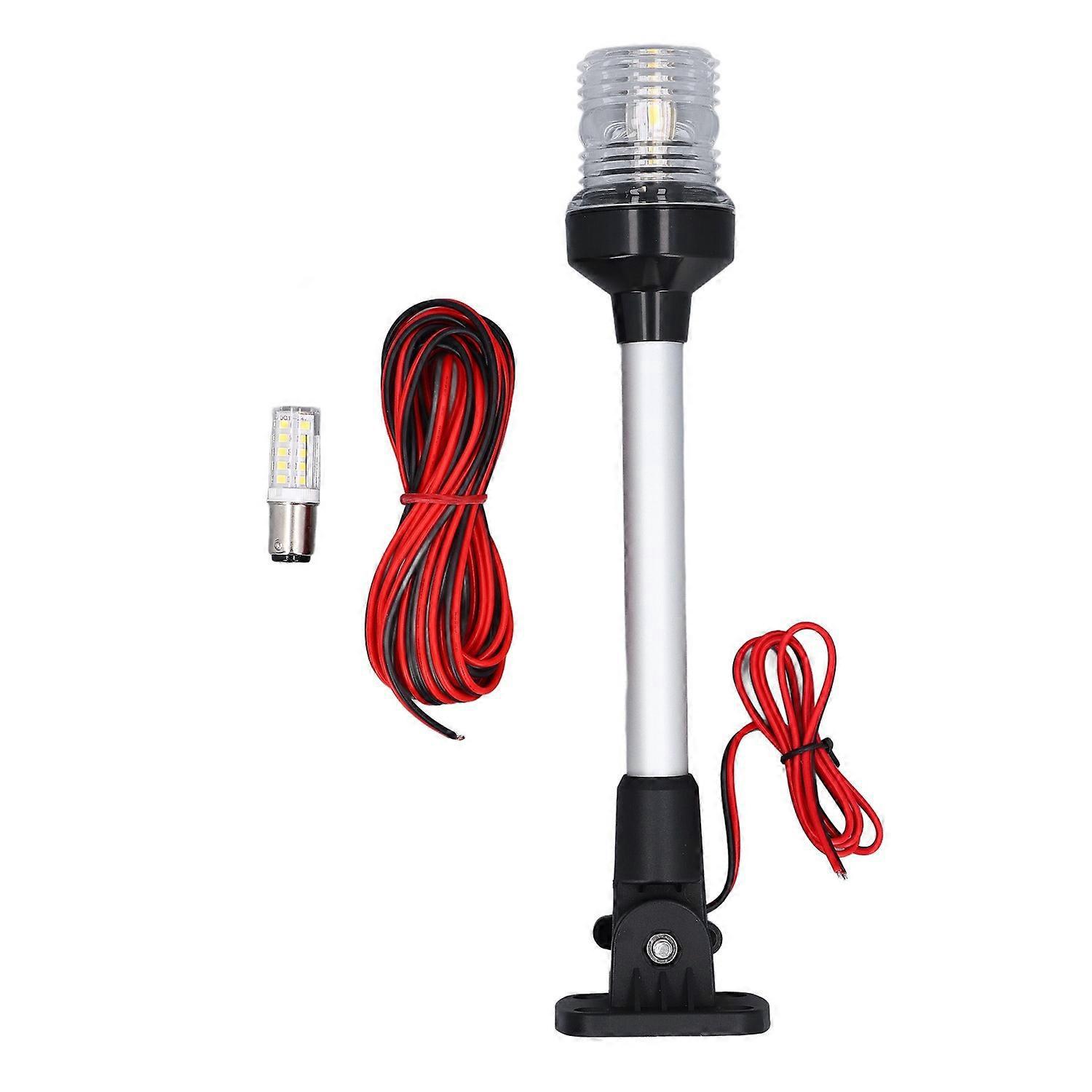 Led-heckleuchte, 30 Cm, Klappbar, 360° Rundum-navigations- Und Ankerlampe Für Pontonboote Und Angler