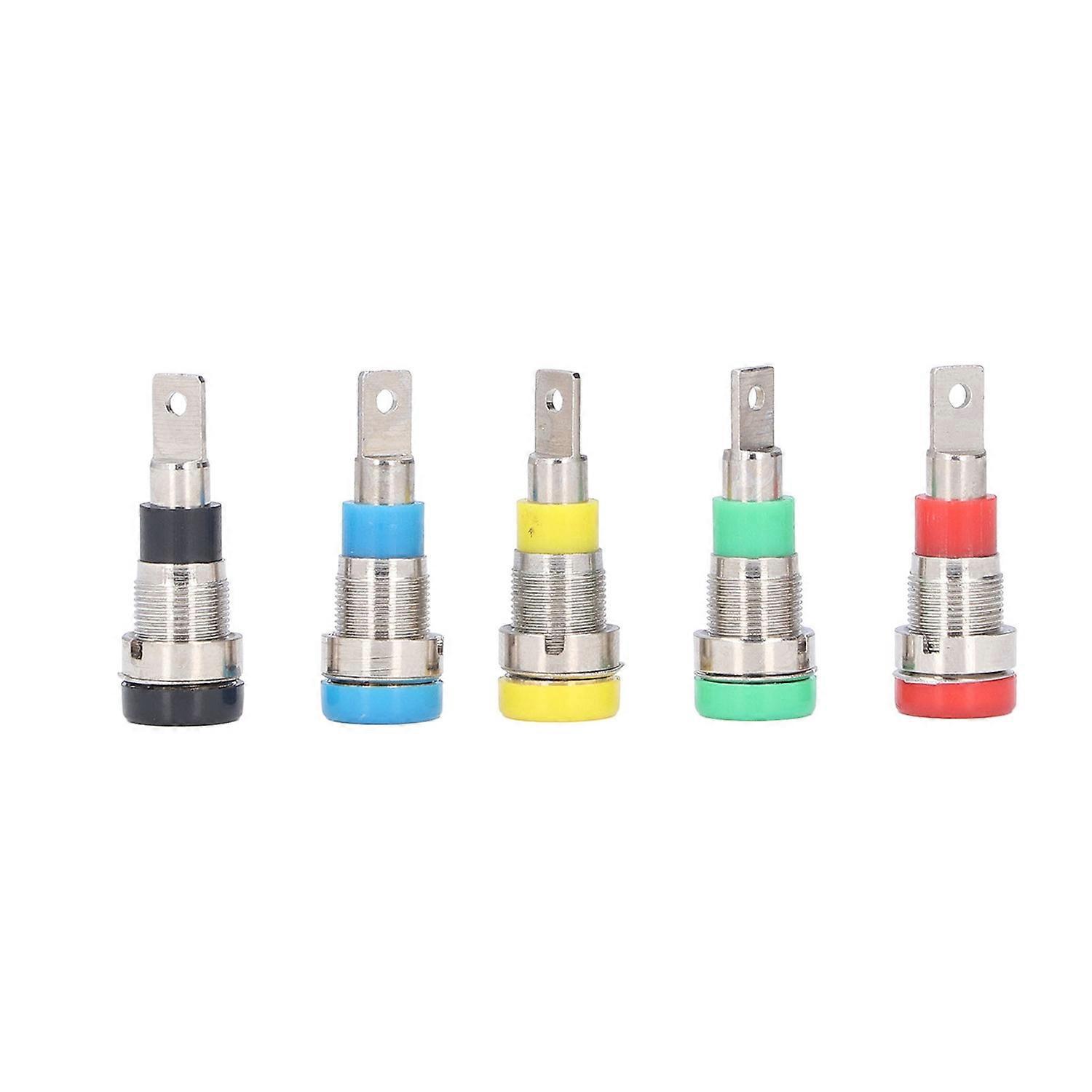 5er-set Bananenstecker, Stabile Übertragung, Korrosionsbeständig, 4 Mm, 5 Farben, Bananen-panel-anschluss Für Shi