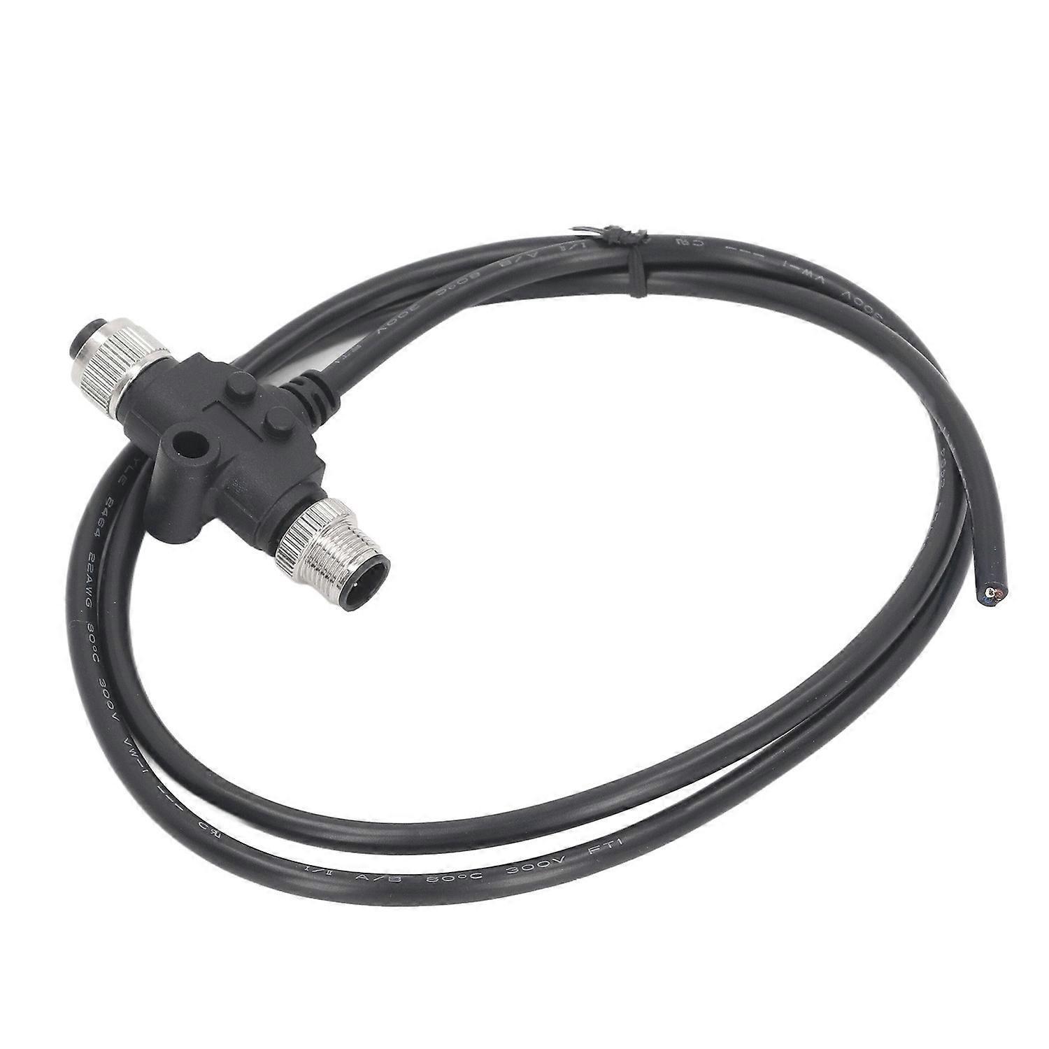 4-poliger M12-stecker Mit 1 Meter Kabel, Ip67 Wasserdicht, T-förmiger Elektrischer Luftfahrtstecker, 4 A, 250 V Ac, 250 V
