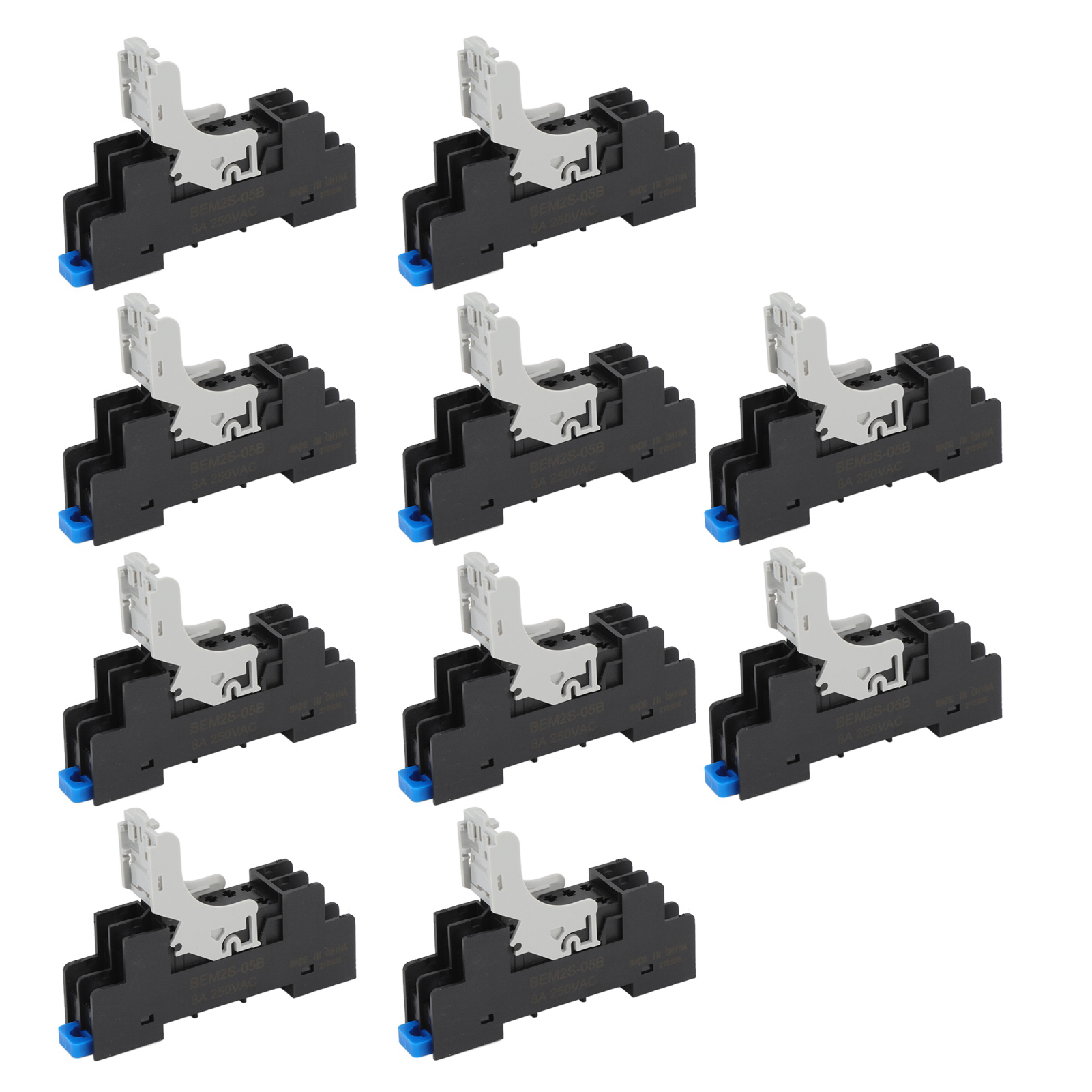 10-teiliges Relaissockel-8-pin-halterungs-buchsen-zubehörset, Ac 250 V, Für Drehmaschinen