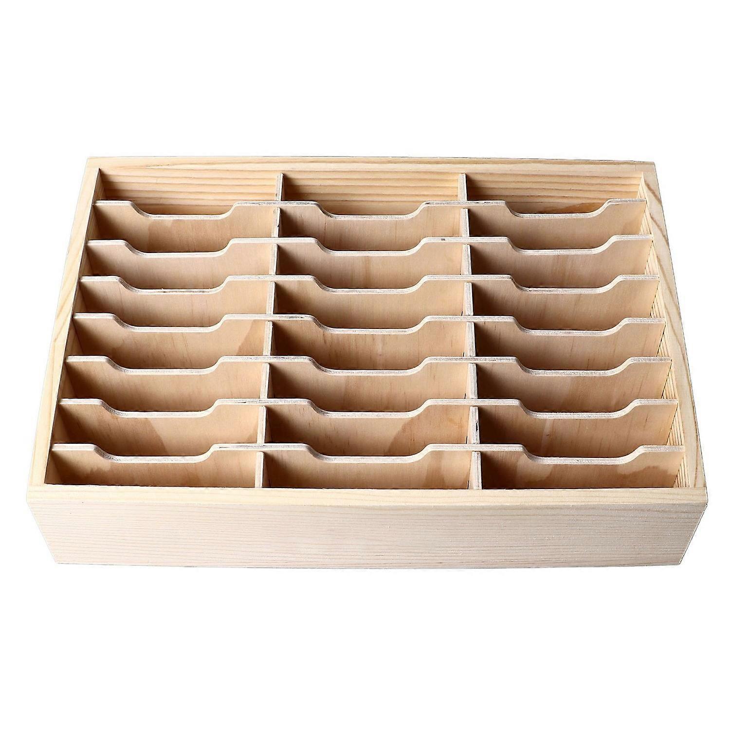 24-teilige Aufbewahrungsbox Aus Holz Für Schreibtische, Handy-organizer, Büro- Und Besprechungsräume