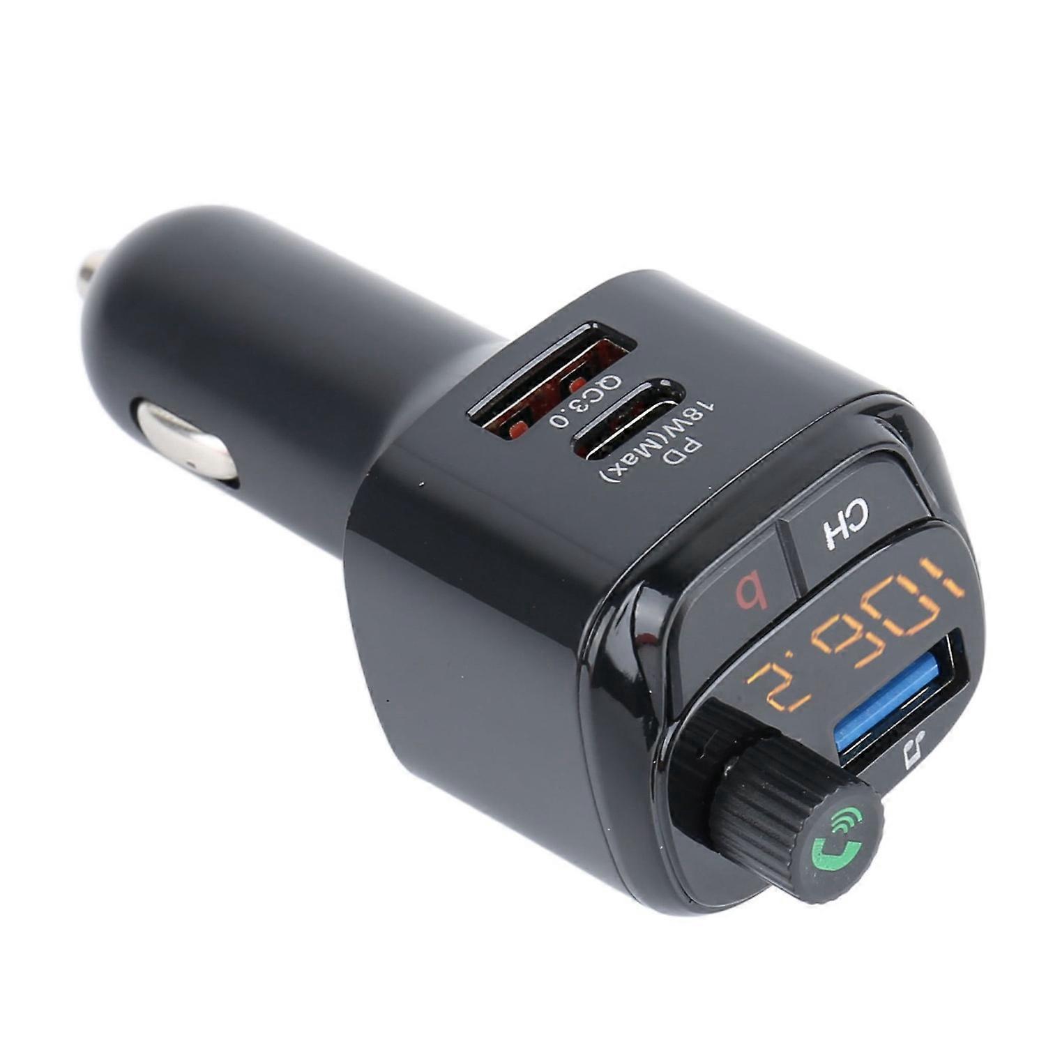Bluetooth-adapter Fürs Auto V5.0 Fm-bluetooth-transmitter Mp3-musikplayer Mit Zwei Usb-ladeanschlüssen