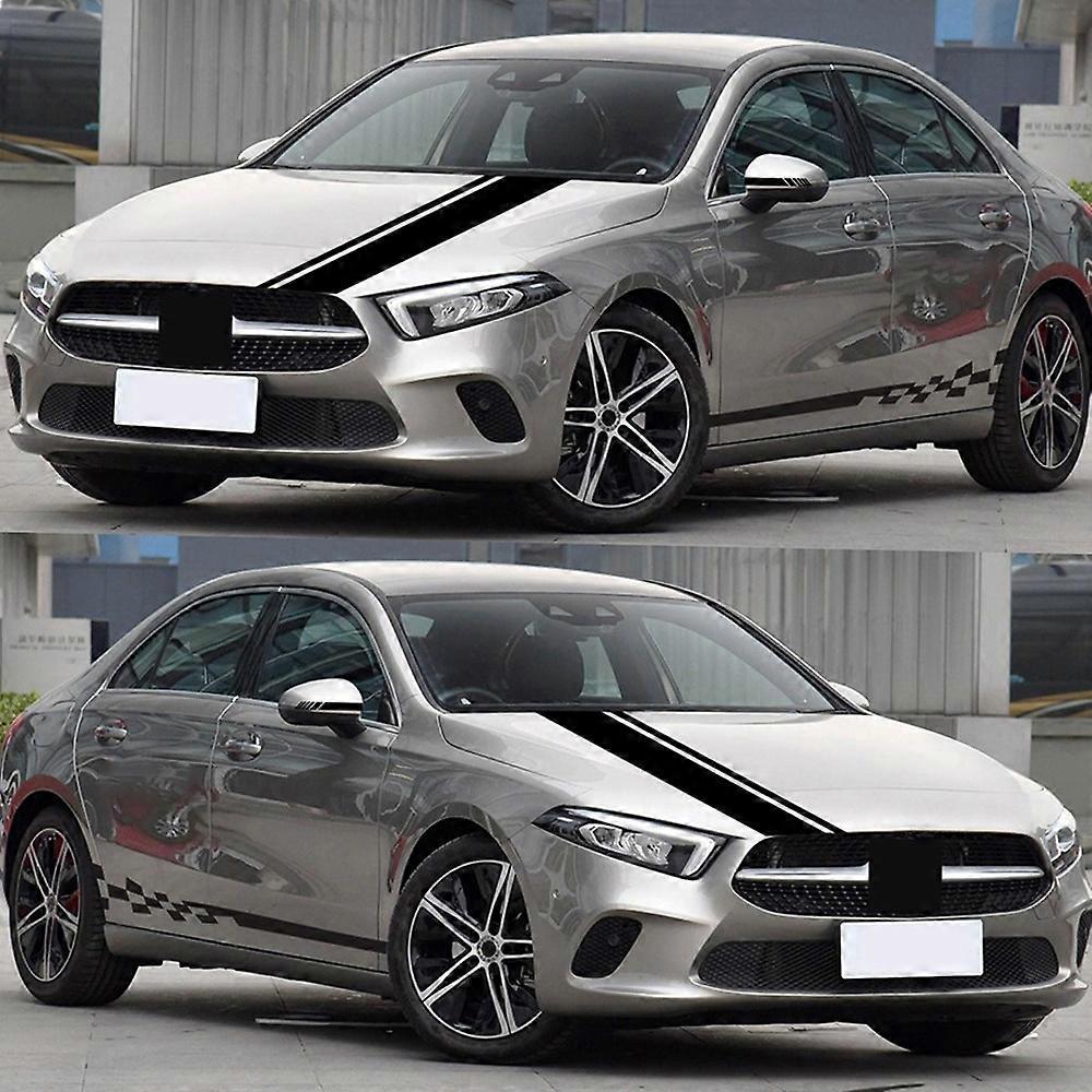 5-teiliges Set Auto-seitentür-karosserie-motorhauben-rückspiegel-aufkleber-streifen-aufkleber Rennaufkleber