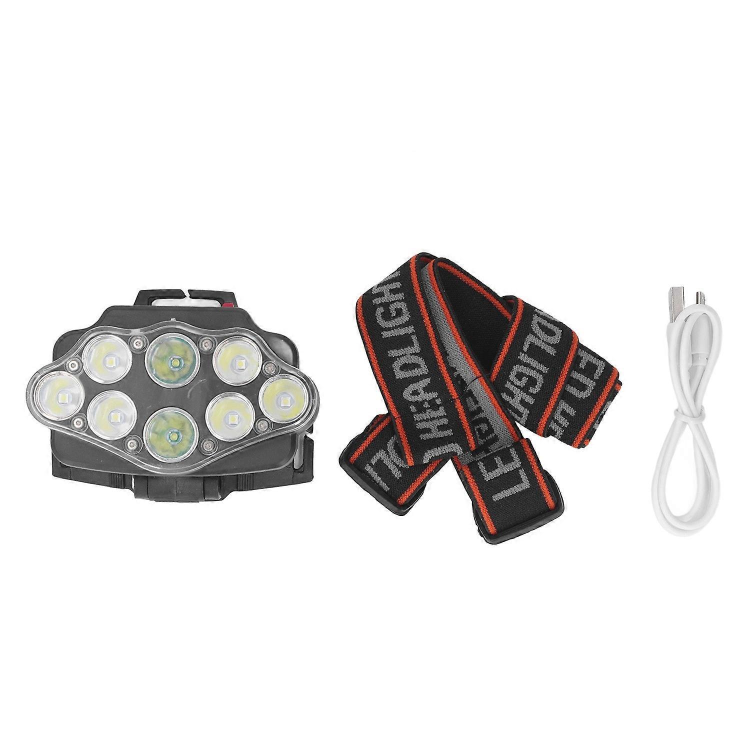 Stirnlampe Mit Usb-ladefunktion, Smarte Mini-stirnlampe, Superhell, 8-kern-dual-design, Ideal Zum Angeln Im Freien