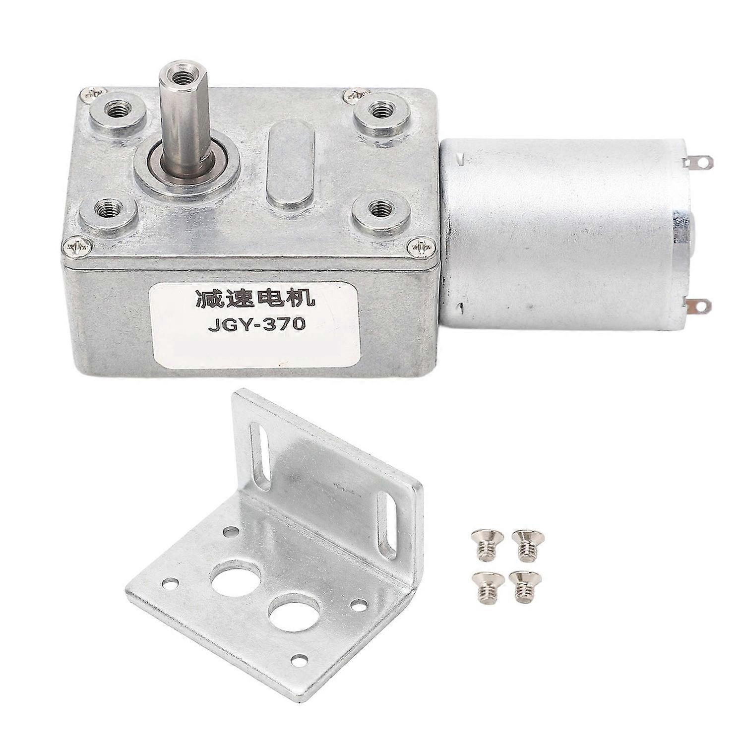 Gleichstrom-getriebemotor 12 Mm, Einwellig, Reversibel, Selbsthemmend, Turbinen-schneckengetriebemotor Mit Befestigungsmaterial