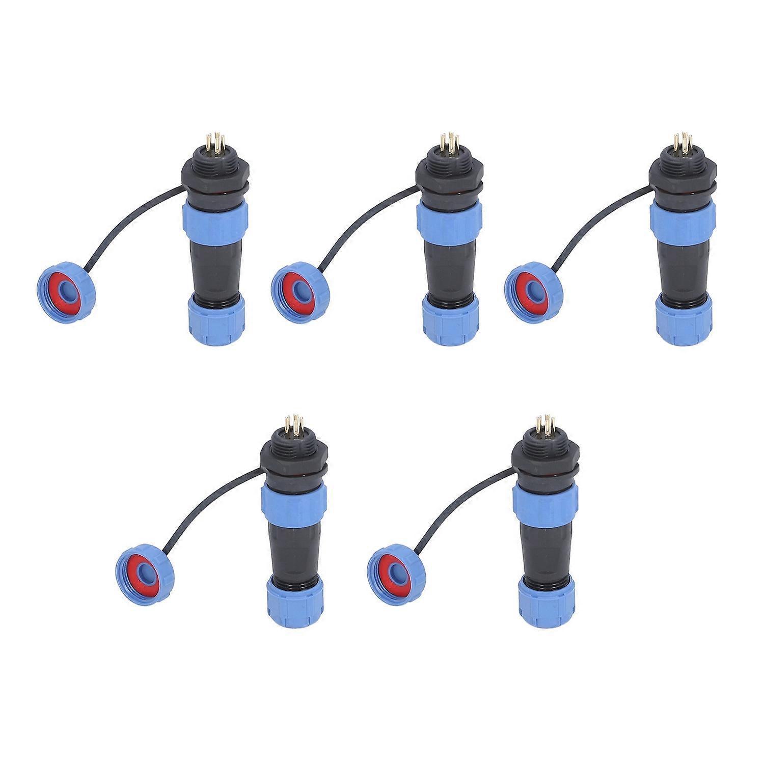 5 Stück Industrielle Elektrische Stromkabelverbinder, 5-polig, Ip68 Wasserdicht, Luftfahrt-schottverbinder A