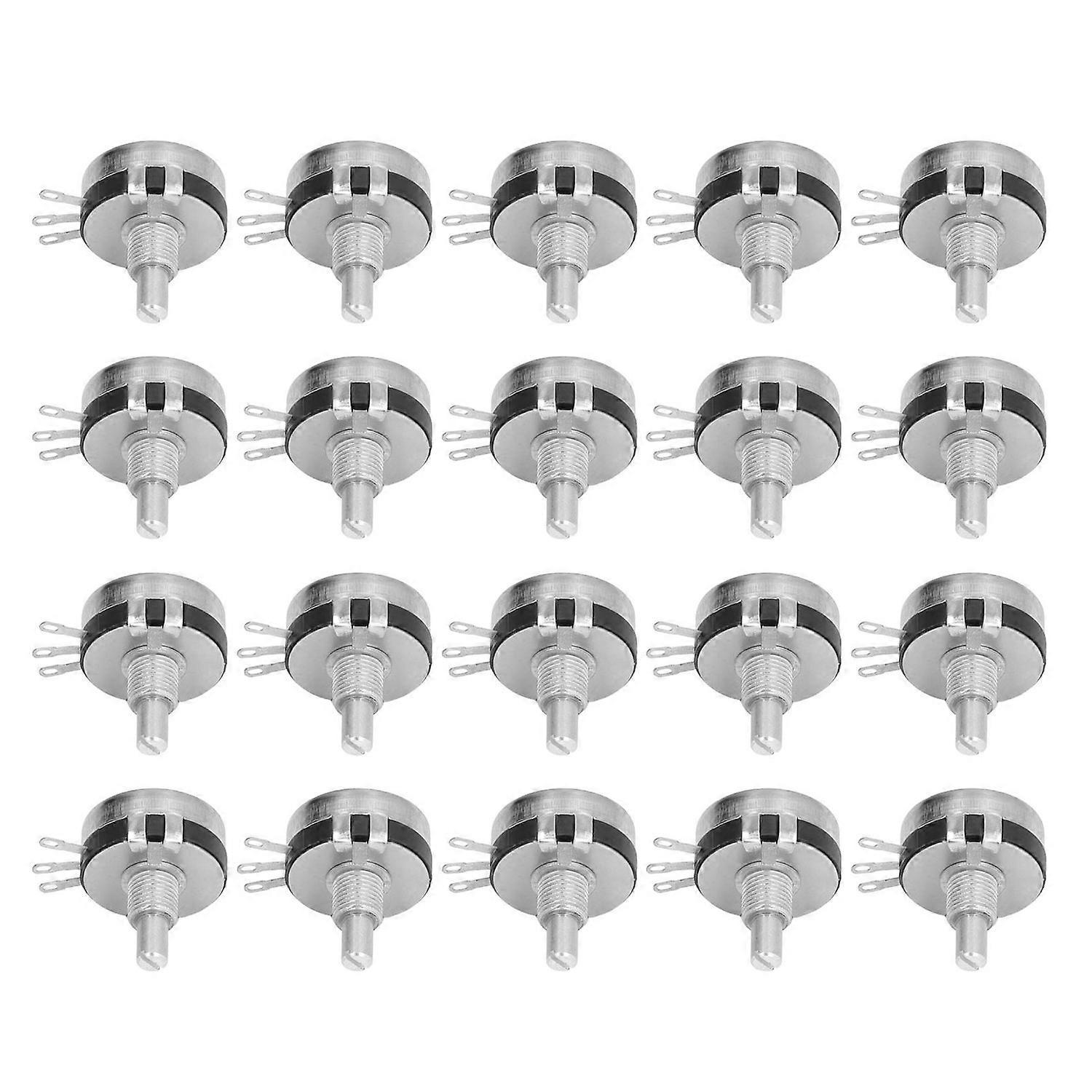 20-teiliges Potentiometer-sortiment, Eingängig, Kohleschicht, Drehpotentiometer, Kegelpotentiometer, Wth118‑2w2k2