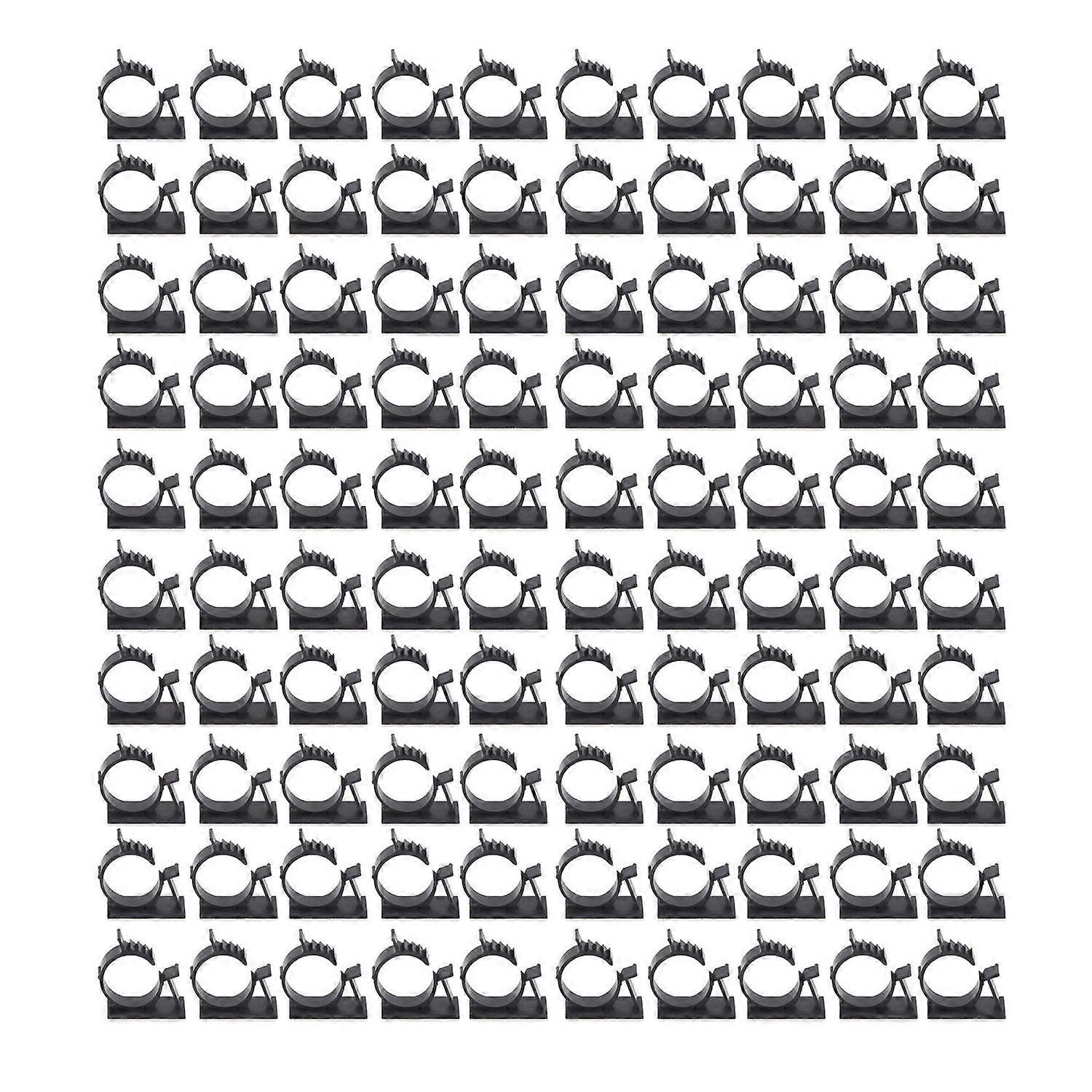 100 Stück Kabelclips, Verstellbar, Selbstklebend, Wiederverwendbar, Aus Nylon Pa66
