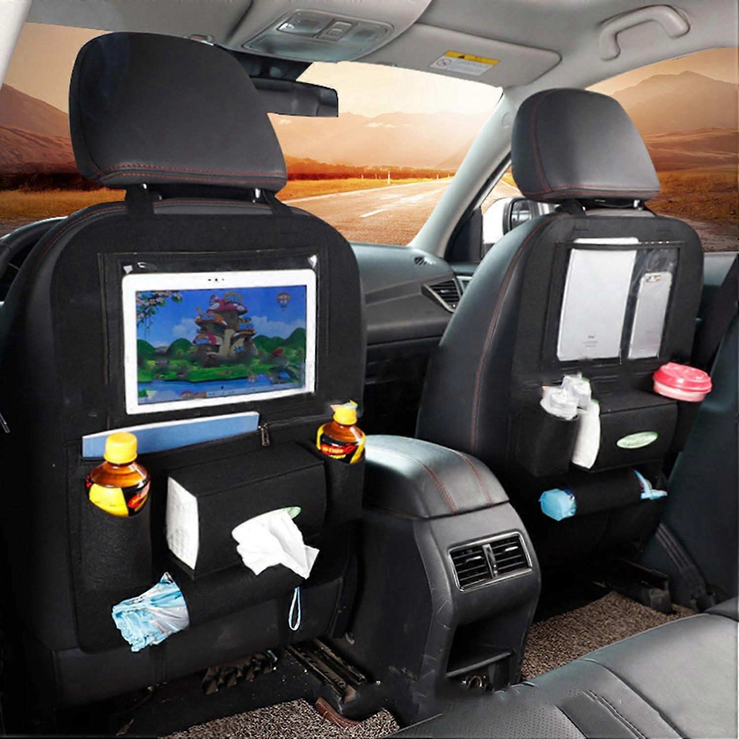 Auto-rücksitz-organizer Aus Vliesstoff, 40 X 55 Cm, Waschbar, Universelle Aufbewahrungstasche Für Handyhalterungen