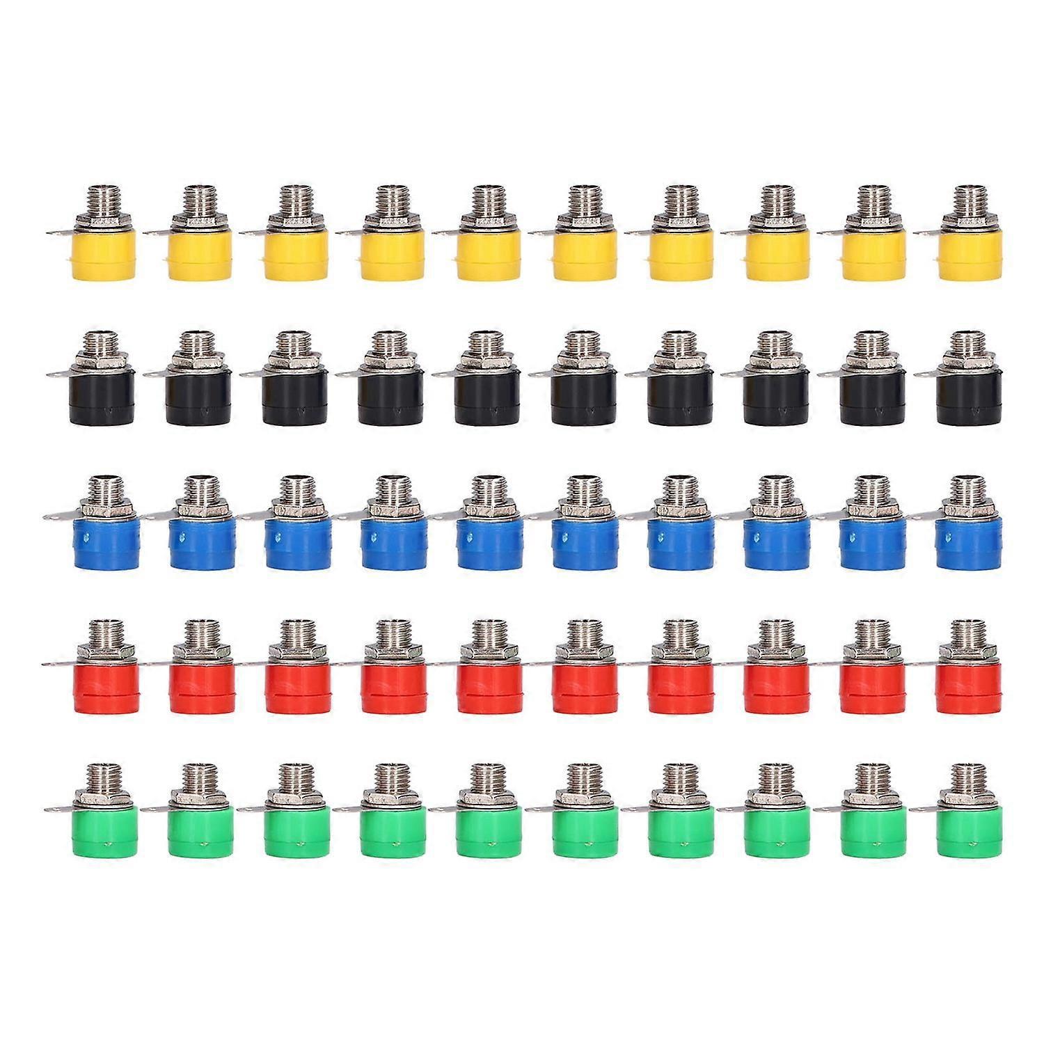 10er-set Bananenstecker, Stabile Übertragung, Korrosionsbeständig, 4 Mm, 5 Farben, Bananen-panel-anschluss Für Sh