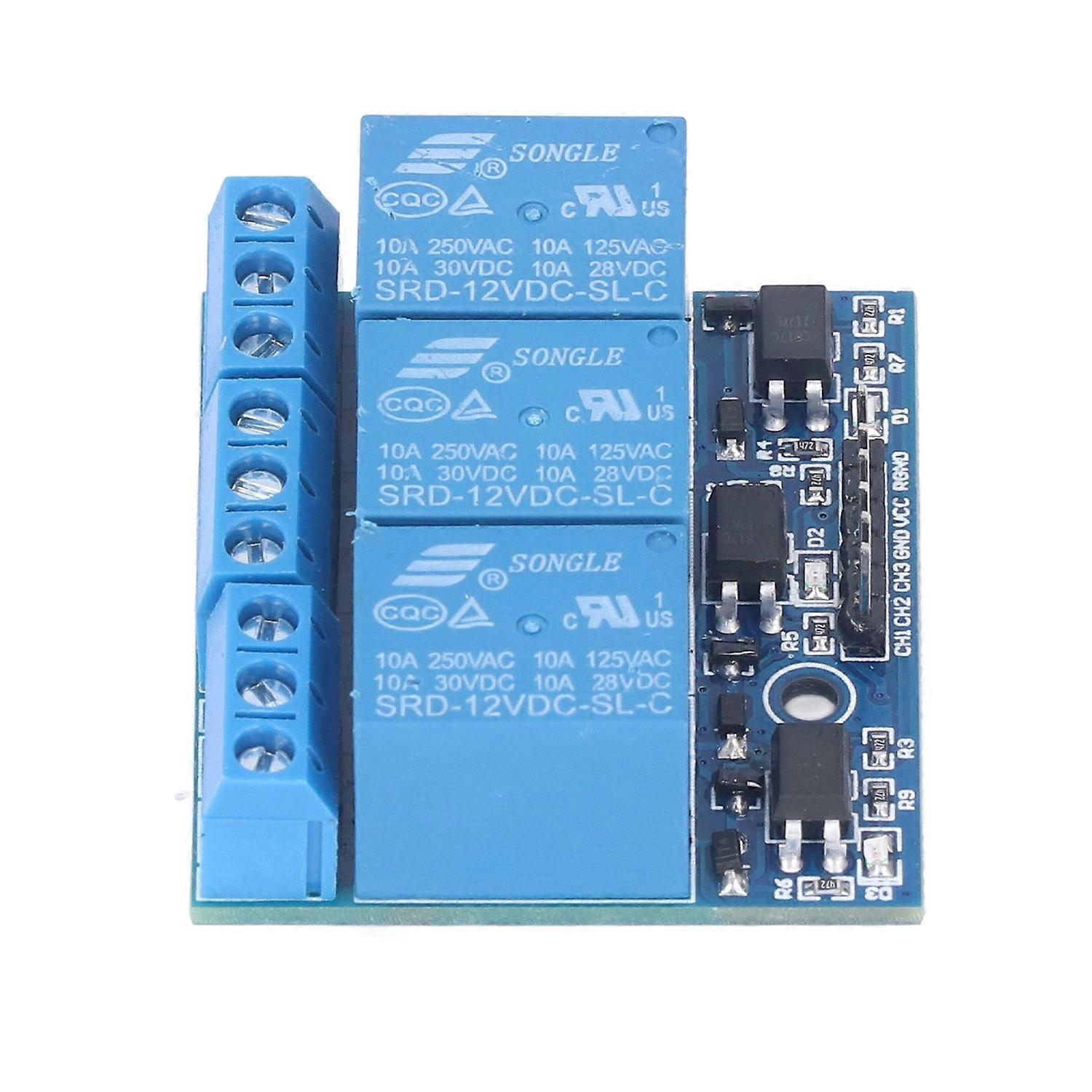 3-kanal-relaismodul, Hochspannungsrelaisplatine Mit Isoliertem Optokoppler, High-low-pegel-trigger, 12 V