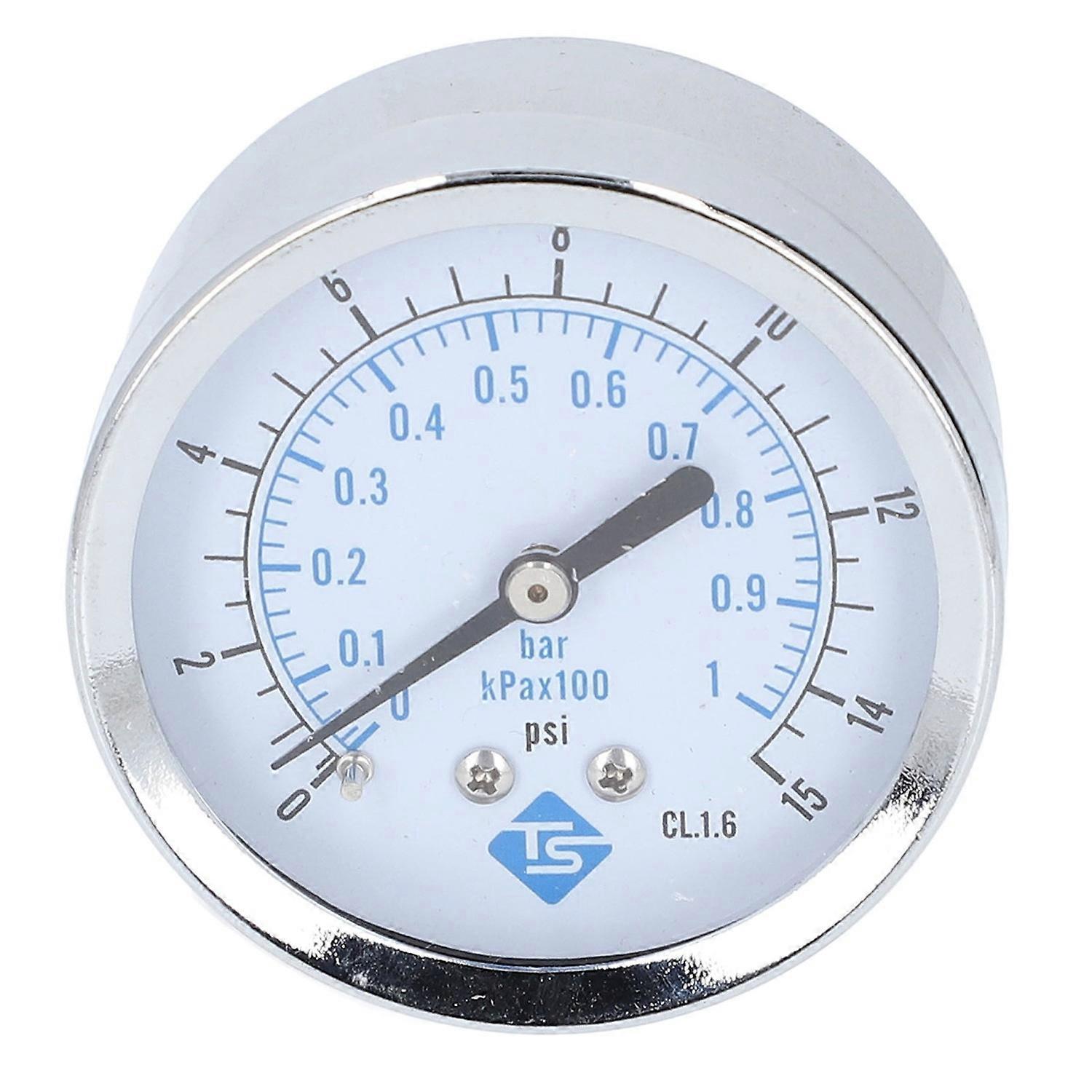 Axial-manometer Mit Doppelskala 0 Bis 1 Bar/kpa X 100 0 Bis 15 Psi 1/4 Zoll Npt 2,5 Zoll Zifferblatt