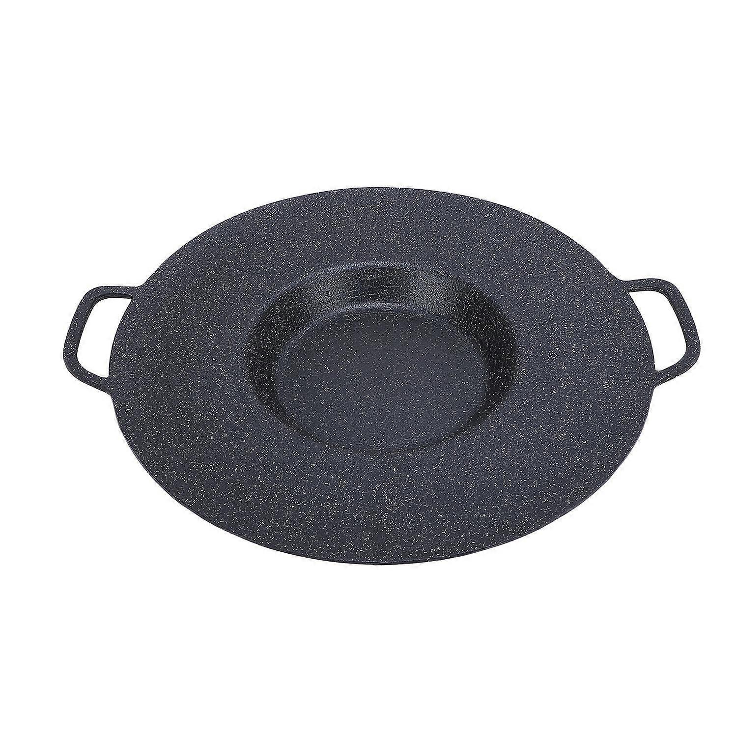 Runde Grillpfanne Aus Antihaftbeschichteter Aluminiumlegierung, Ideal Zum Braten, Grillen Und Kochen Zu Hause.