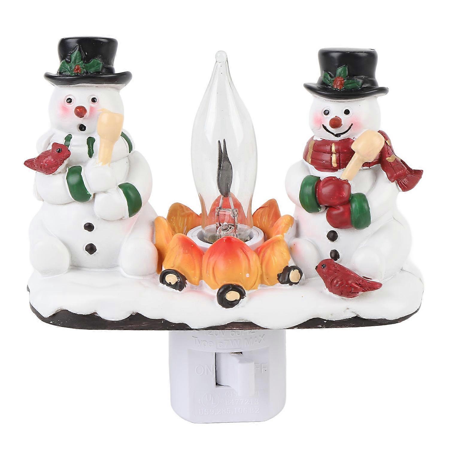 Weihnachts-nachtlicht Zum Einstecken, Flackerndes Weihnachtslagerfeuer-licht Aus Kunstharz, Dekoration Für Zuhause, Schlafzimmer, Flur