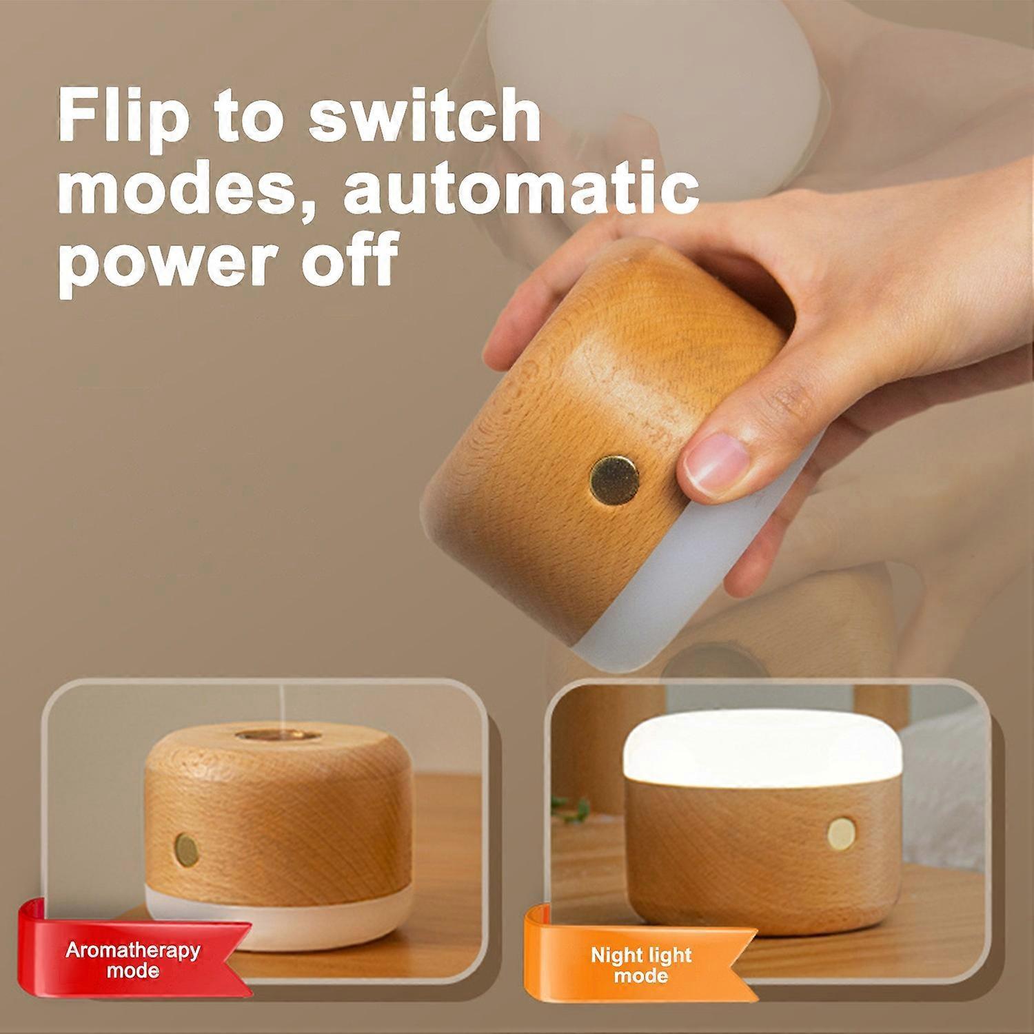 Aromatherapie-lampe, Schlafzimmer-atmosphärenleuchte, Nachttischdekoration, 4000k Farbtemperatur, 2000mah Akku