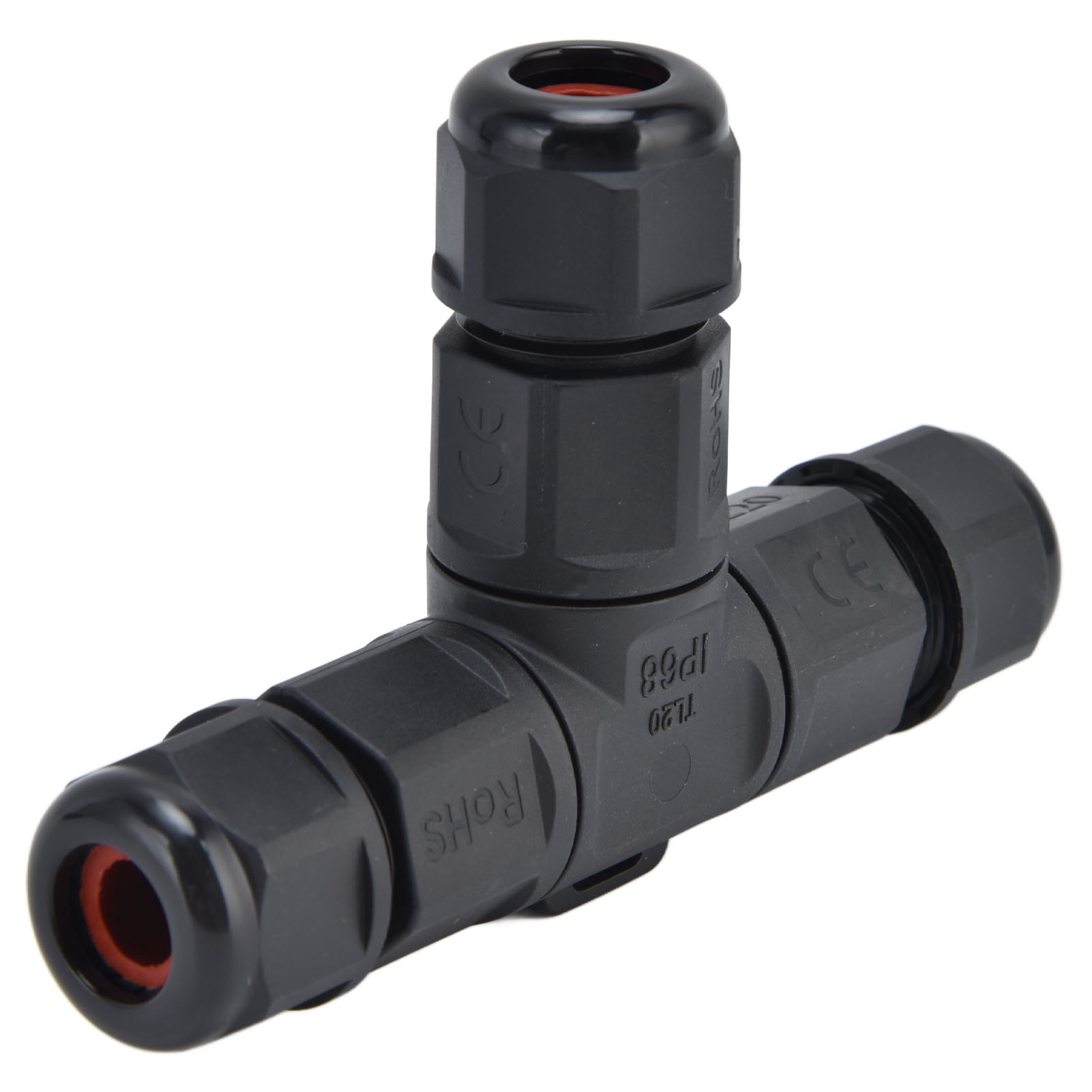 Wasserdichter 3-poliger T-stecker Für Elektrische Leitungen, Schnellanschlussadapter 250 V 16 A Tl20