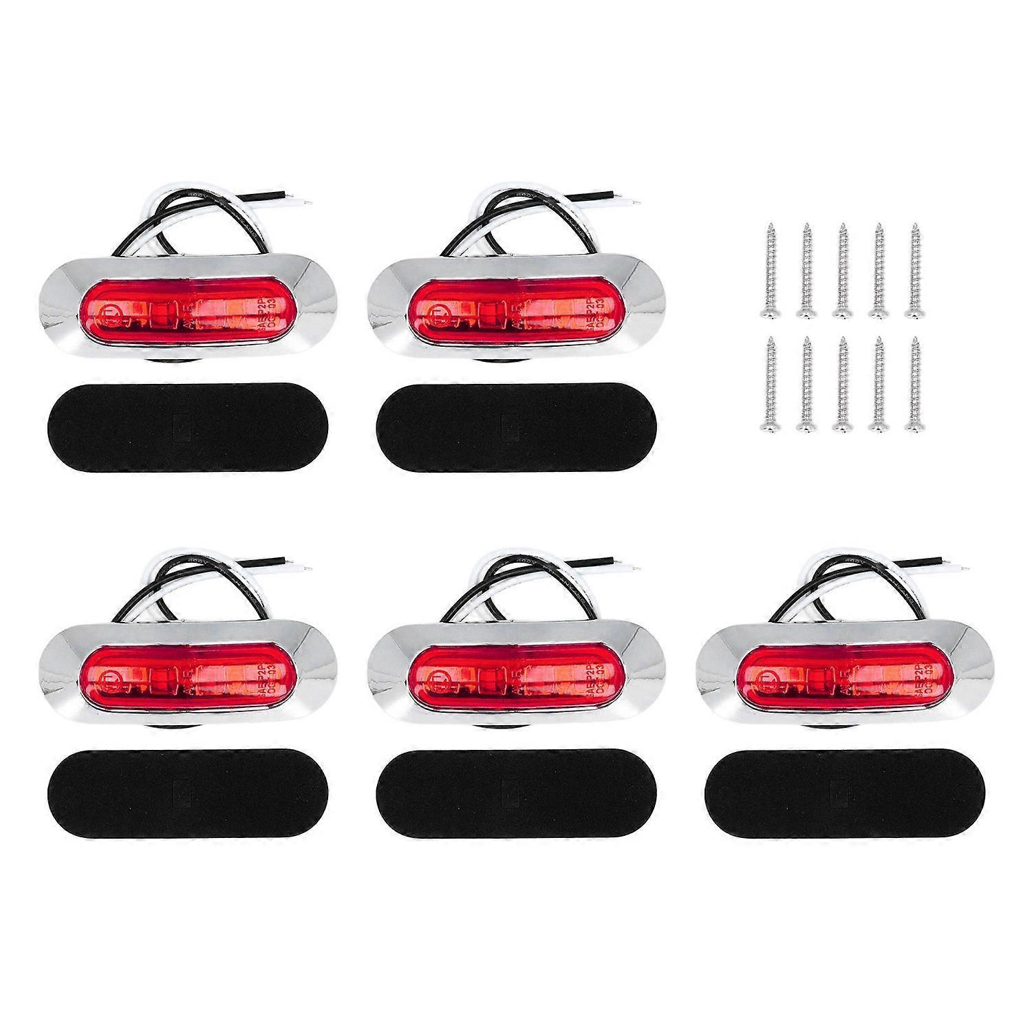 5er-set Warnleuchten, Hochhelle 4-led-positionsleuchten, Seitenblinker Für Marinegeräte Dc1