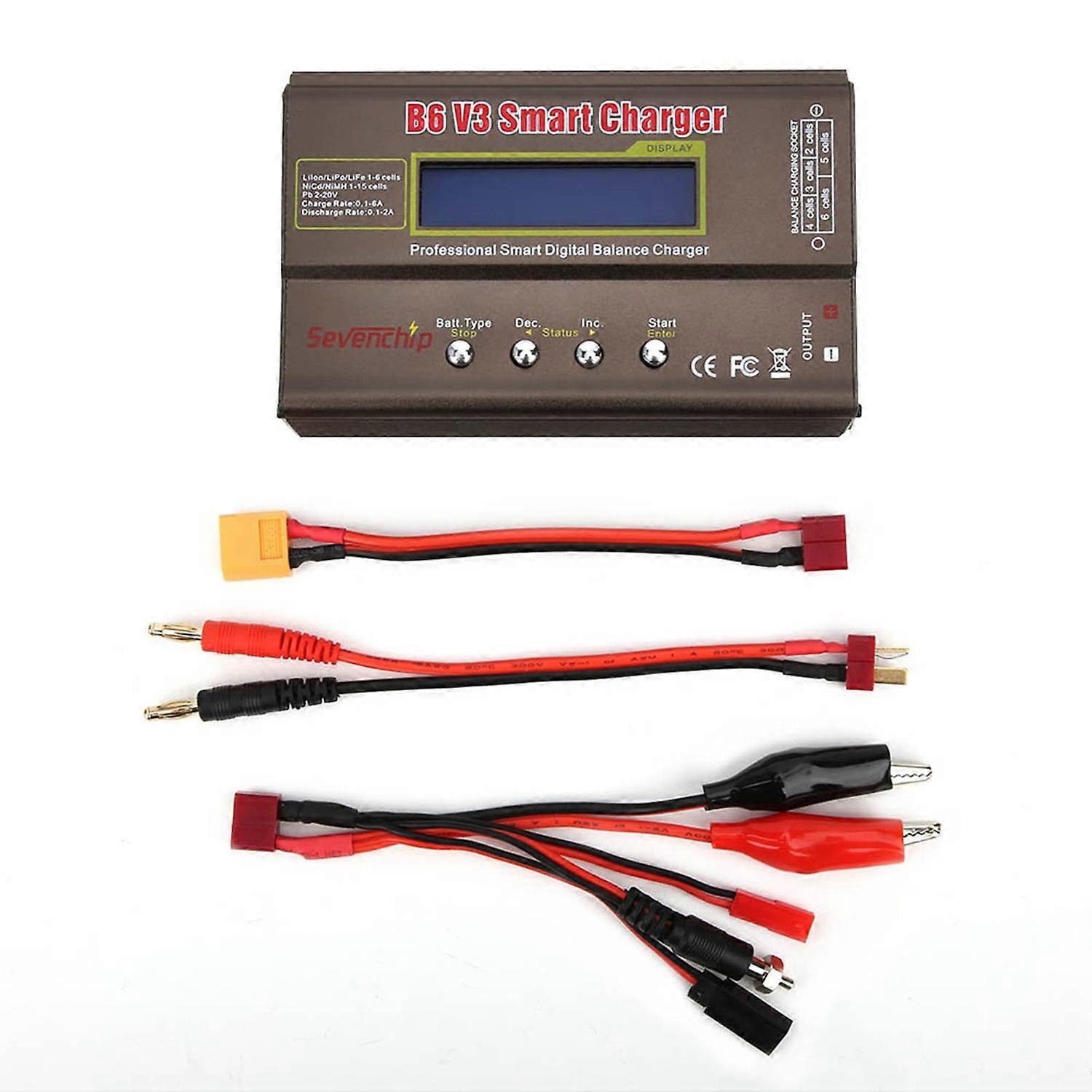 B6v3 80w Modellflugzeug-smart-digital-balancer-akkuladegerät Dc11,0–18,0 V