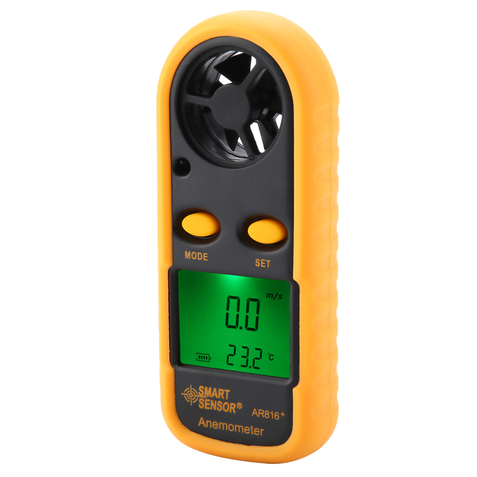Smart Sensor Ar816+ Digitales Lcd-anemometer, Handwindmesser, Luftgeschwindigkeitsmesser