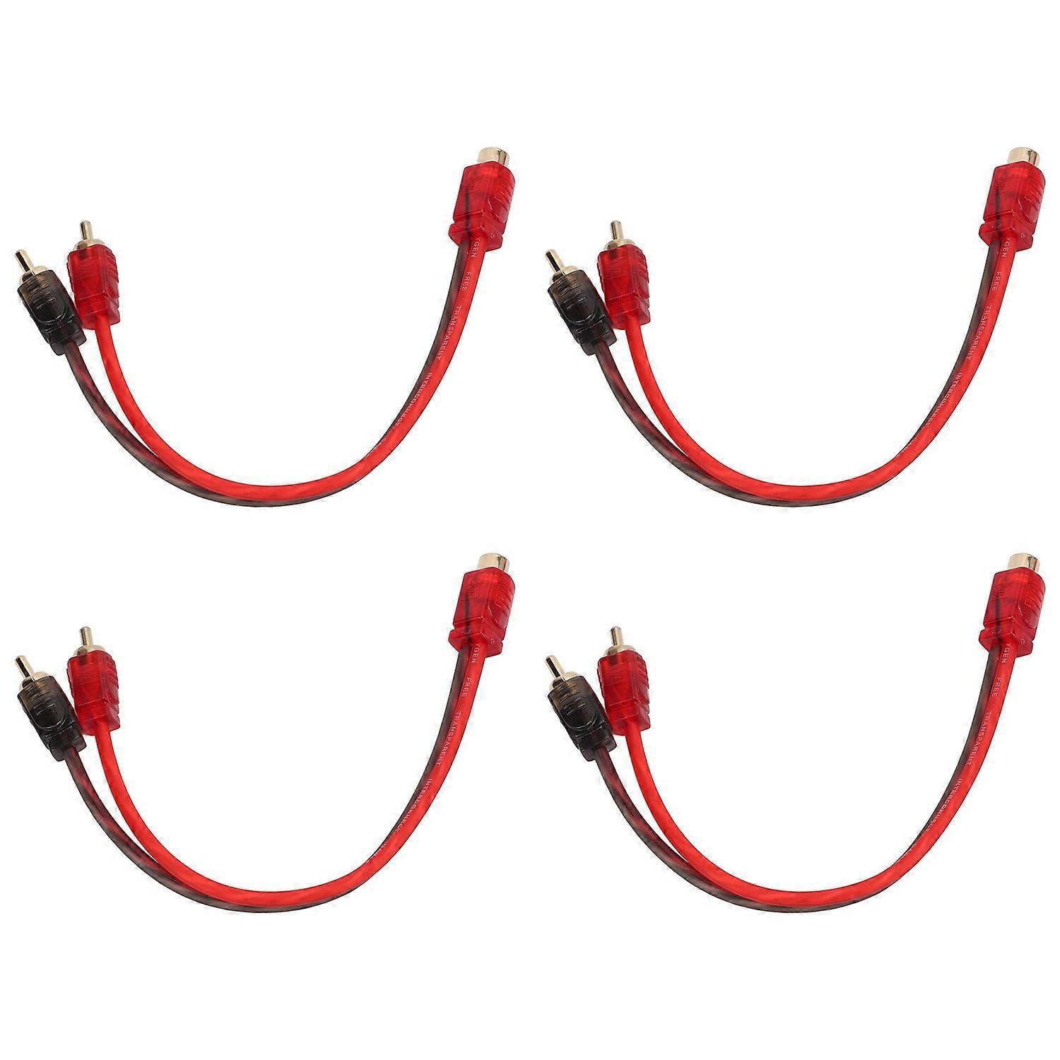 Stück Kfz-rca-adapter-y-splitter (1 Buchse Auf 2 Stecker), Lautsprecher-audiokabel, 20 Cm Lang, Für Geräte Mit 3,5-mm-anschluss