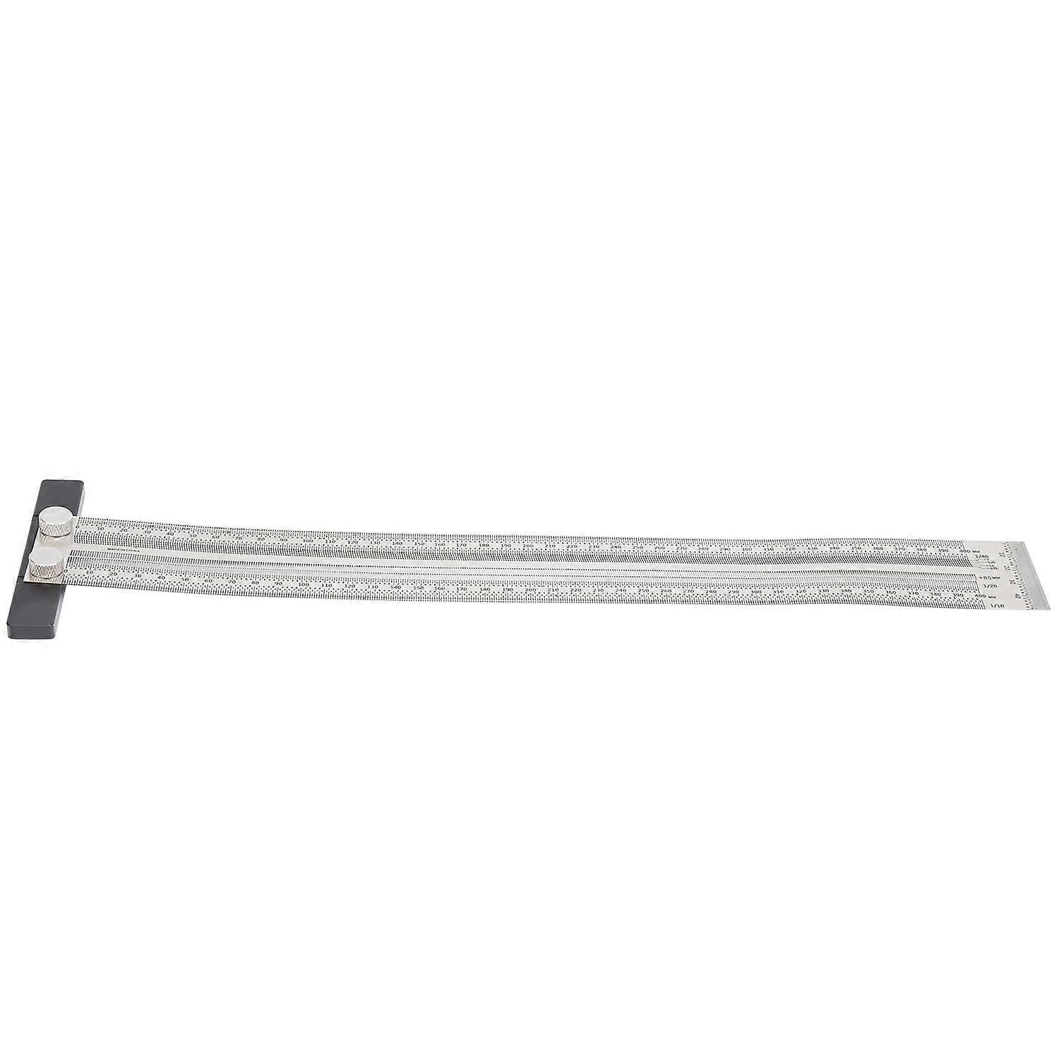 Edelstahl-linienlineal Mit Lochskala, Präzises Anreißwerkzeug Für Schreiner, 400 Mm