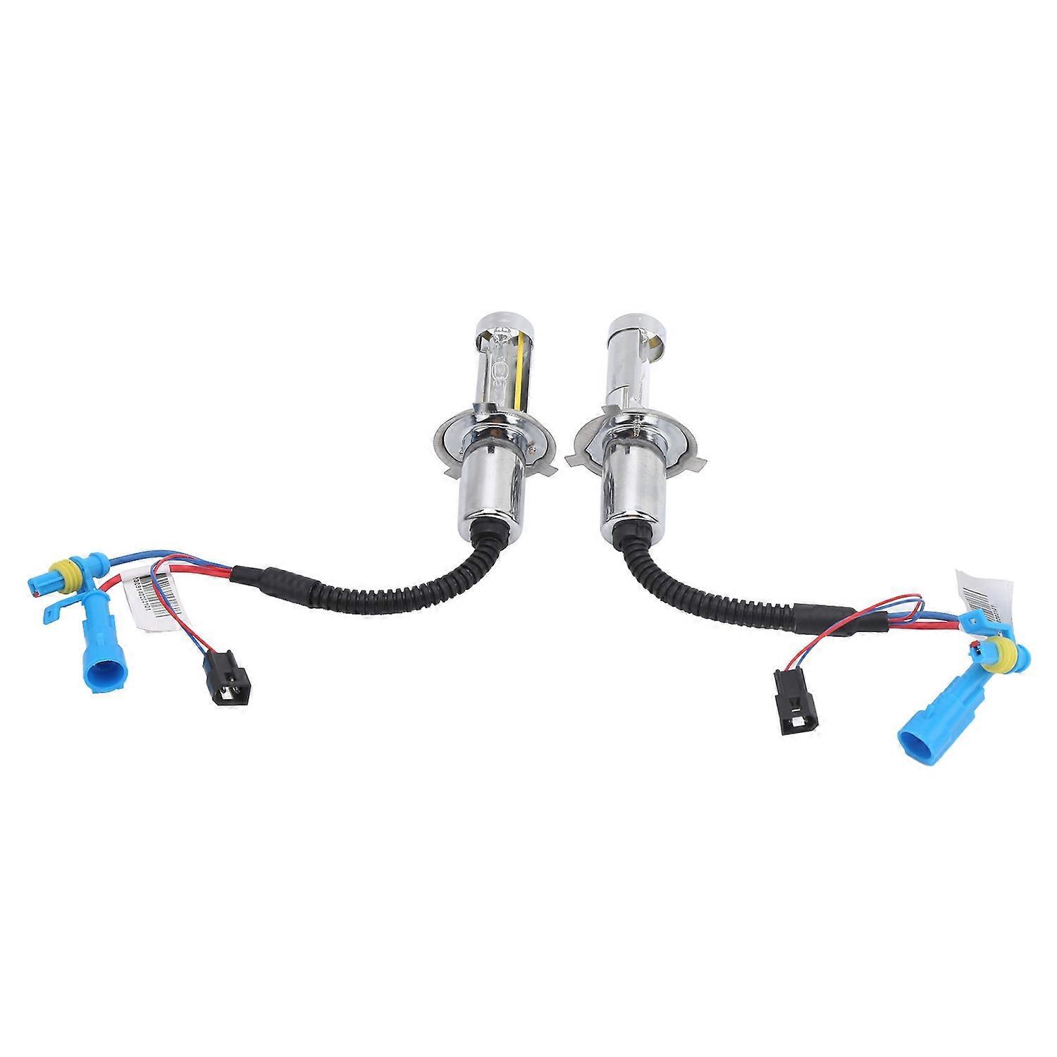 Paar H4-scheinwerferlampen, 35 W, 4300 K, 3800 Lm, Warmweißes Licht, Frontscheinwerfer, Doppelscheinwerfer, Metallgehäuse