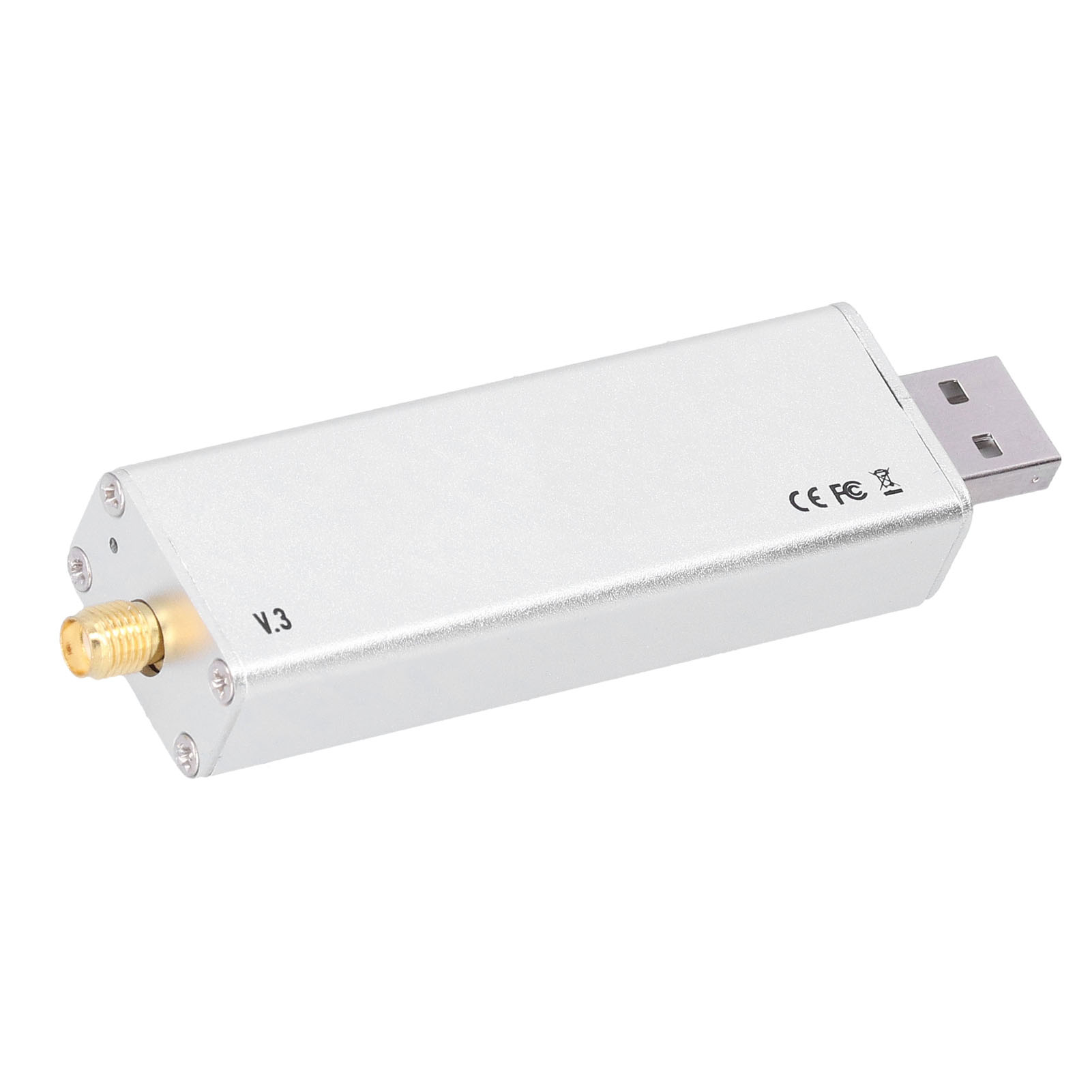 Vollbandempfänger Aus Aluminiumlegierung, Rtlsdr 0,1 Mhz Bis 1,9 Ghz, Vollbandtuner Für Fm-radio, Gegensprechanlage, Gesprächssignalempfang