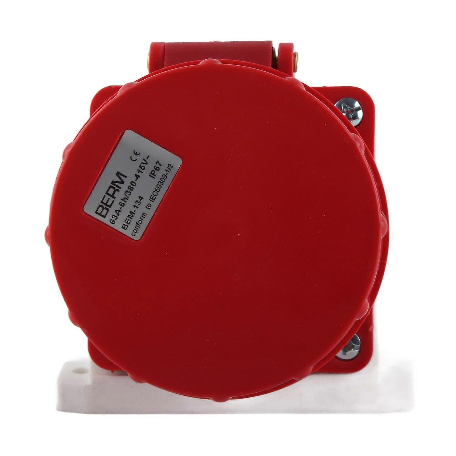 Industriesteckverbinder 3p+e 63a Ip67 Wasserdicht Ik07 Stoßfest Elektrischer Kabelverbinder 380