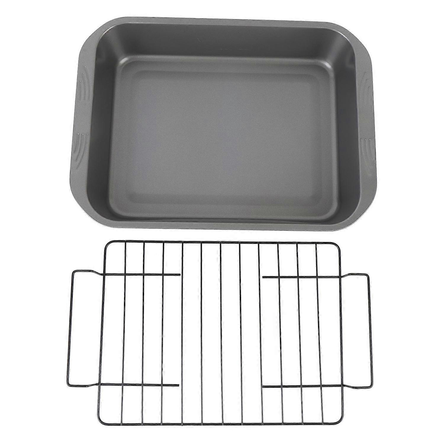 Antihaft-bratform Mit Rost, Hitzebeständiger Rechteckiger Bräter Aus Kohlenstoffstahl, Backofen-backblech