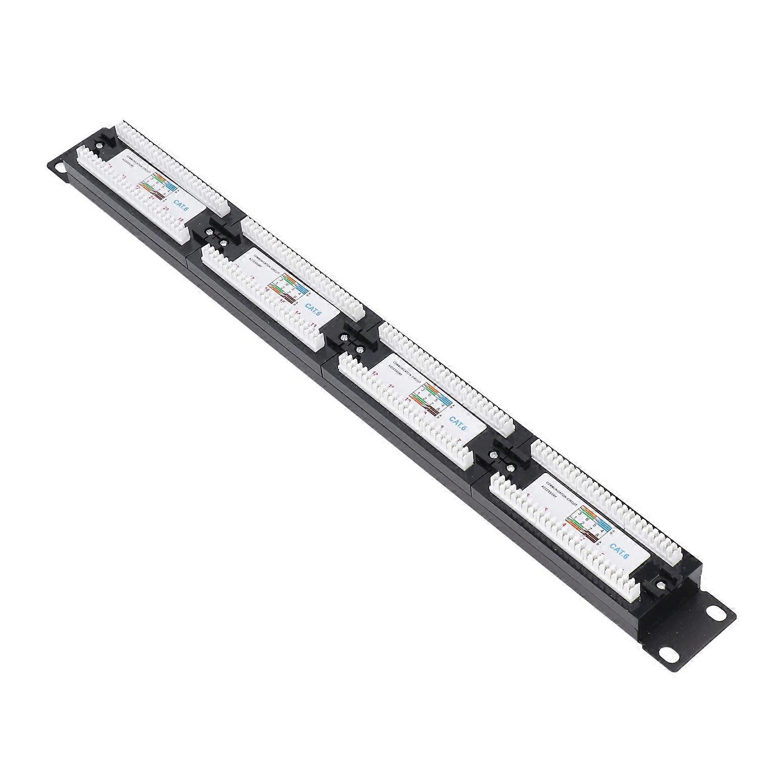 24-port Cat6 Patchpanel, Robustes Rj45-netzwerk-patchpanel Für Gigabit-ethernet-switches