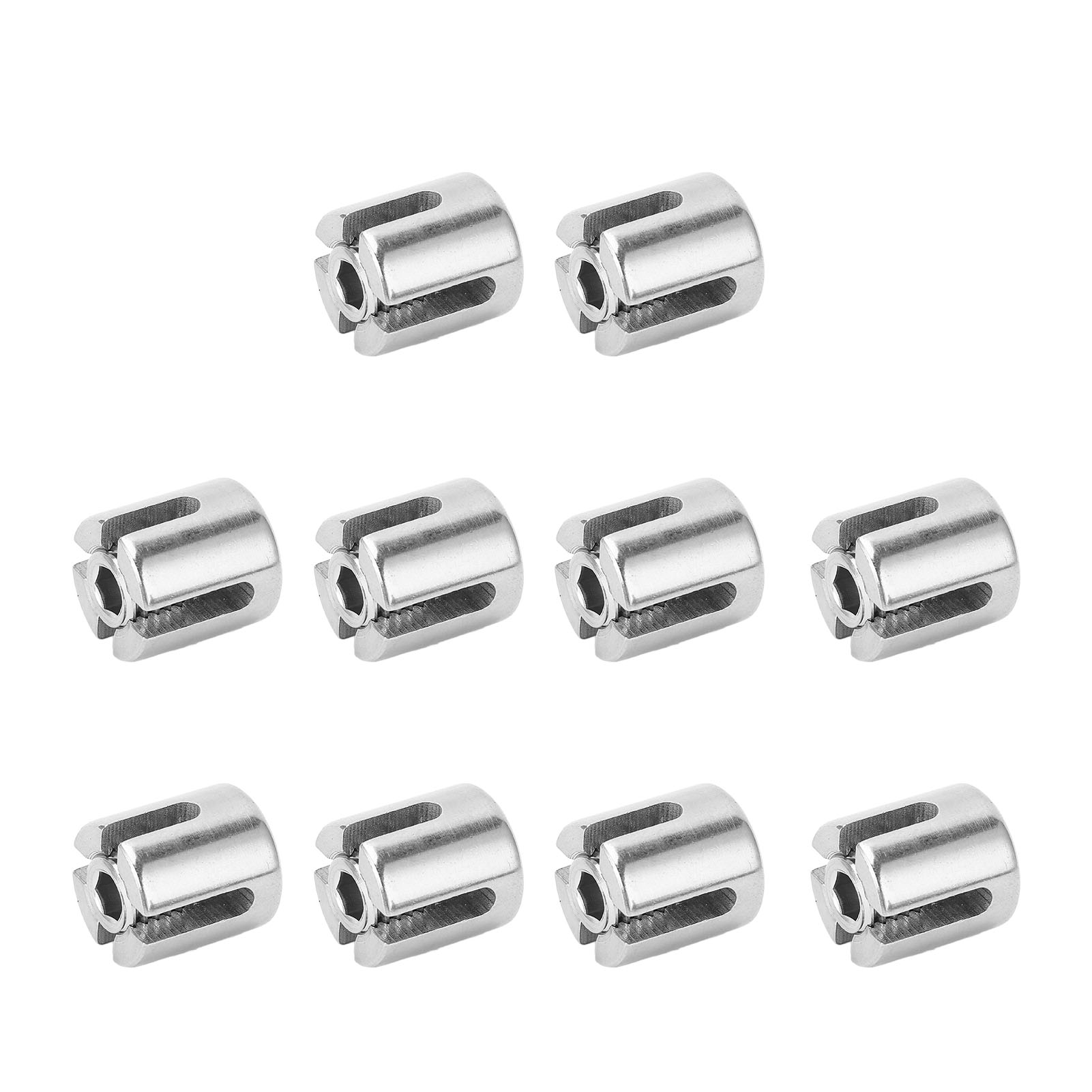 10 Stück Kreuzkabelklemmen Aus Hochfestem Edelstahl 316 Für Kabelgeländer Und Drahtseile