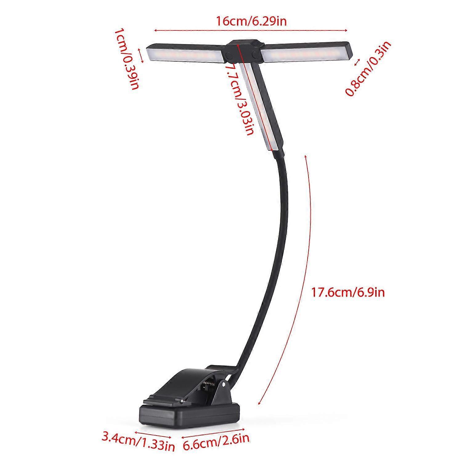 Notenleuchte Mit Klemme, T-förmige, Faltbare Lampe, 51 Leds, 4 Farbtemperaturen, 12 Helligkeitsstufen
