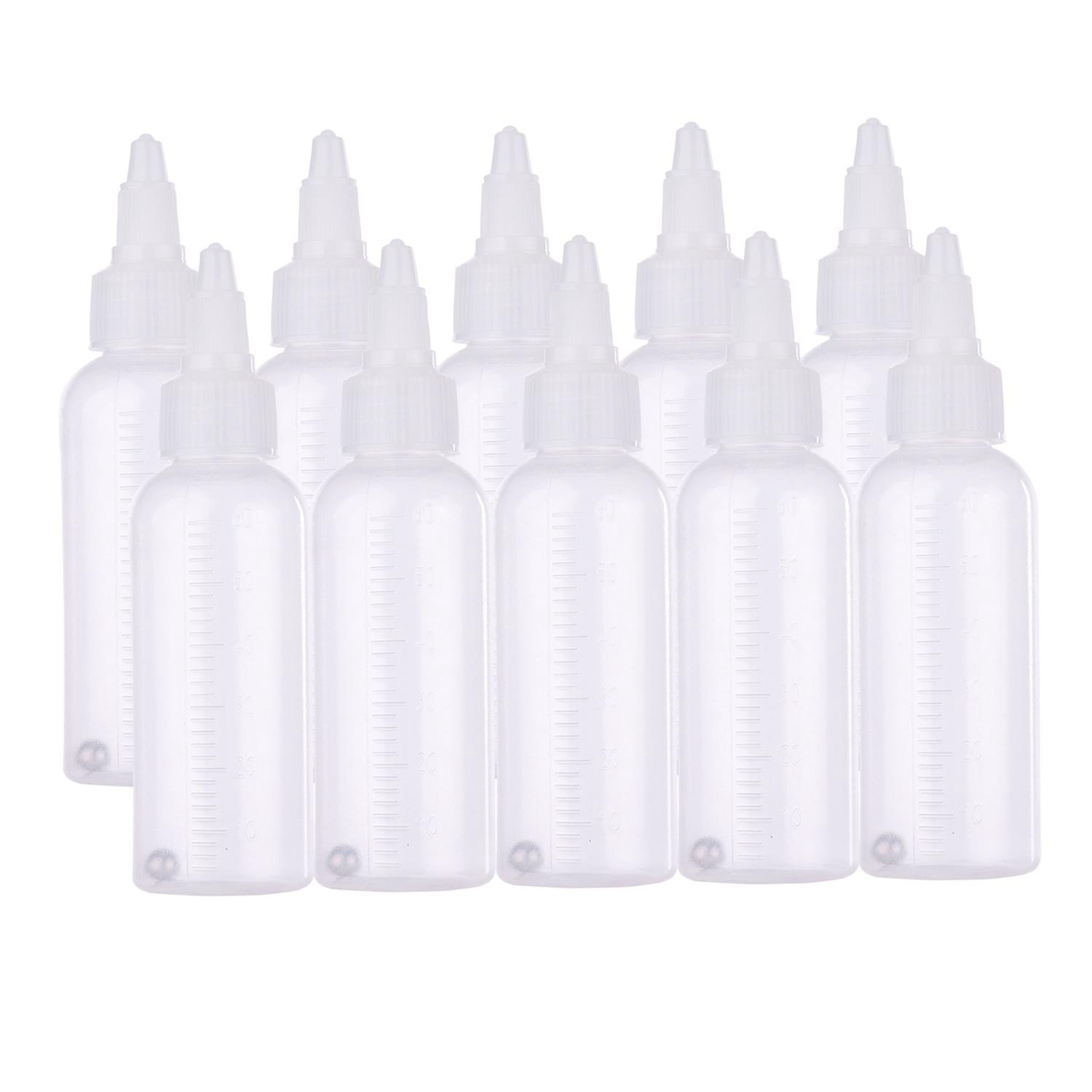 10 Stück 65 Ml Airbrush-farbaufbewahrungsflaschen Aus Kunststoff Mit Skala Für Airbrush-pistole