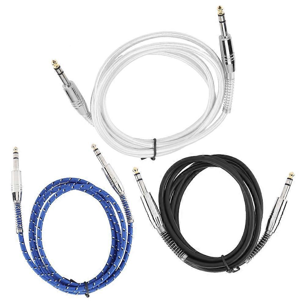 3 Stück 6,35 Mm Stecker Auf Stecker, Geschirmtes Audiokabel Für Auto Und E-gitarre, 1,8 M