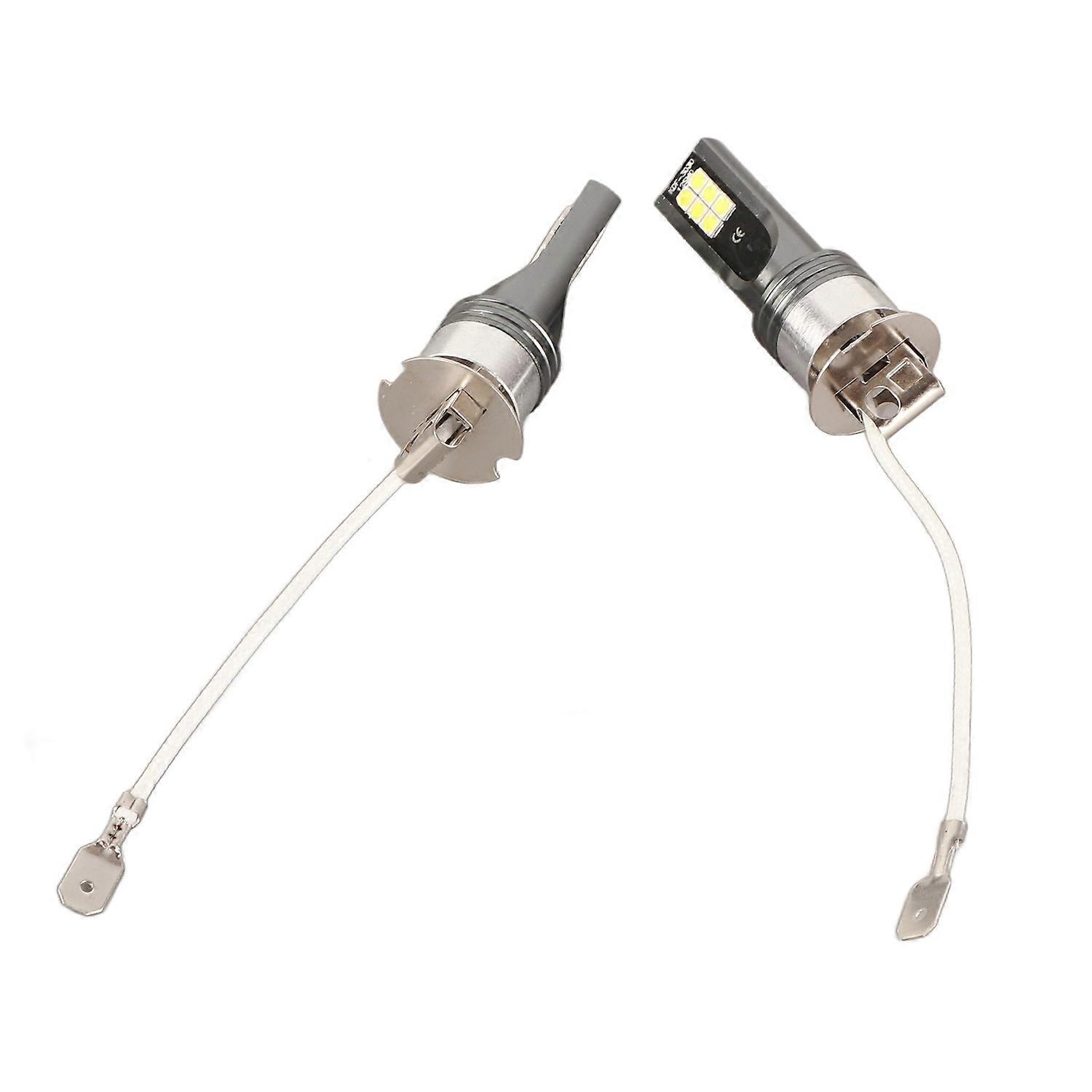 Paar 2525 12led Autoscheinwerfer Für H3 Scheinwerferlampen Dc12v Weiß 6500k–7500k