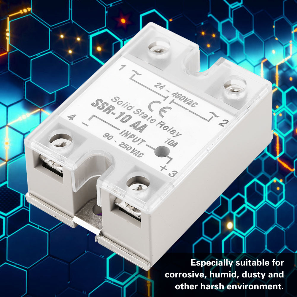 Ssr 10 Aa 10a Halbleiterrelaismodul (ssr), Ac-ac-eingang 90–250 V Ac, Ausgang 24–480 V Ac