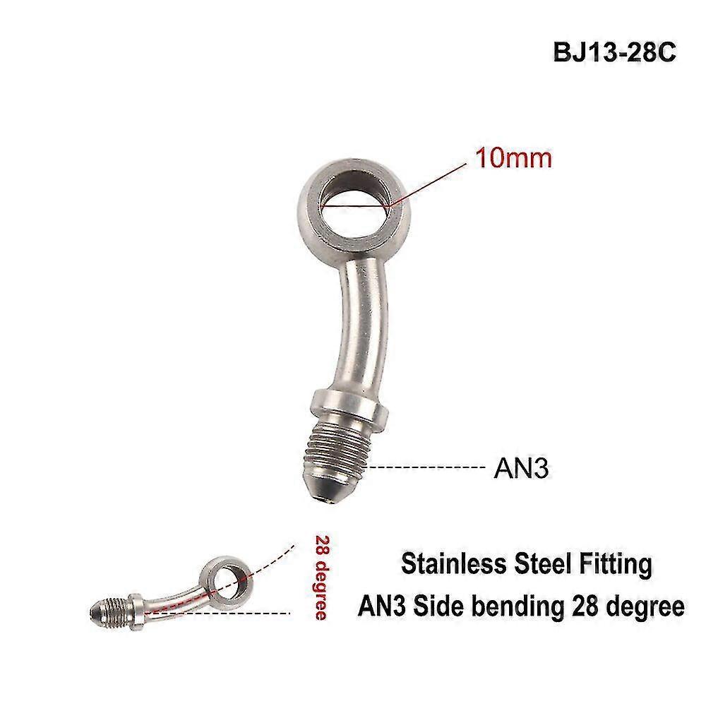 An3 Motorrad-hydraulikbremsleitung, Banjo-anschluss M10x1, Edelstahl, 10 Mm – Bj13-28c