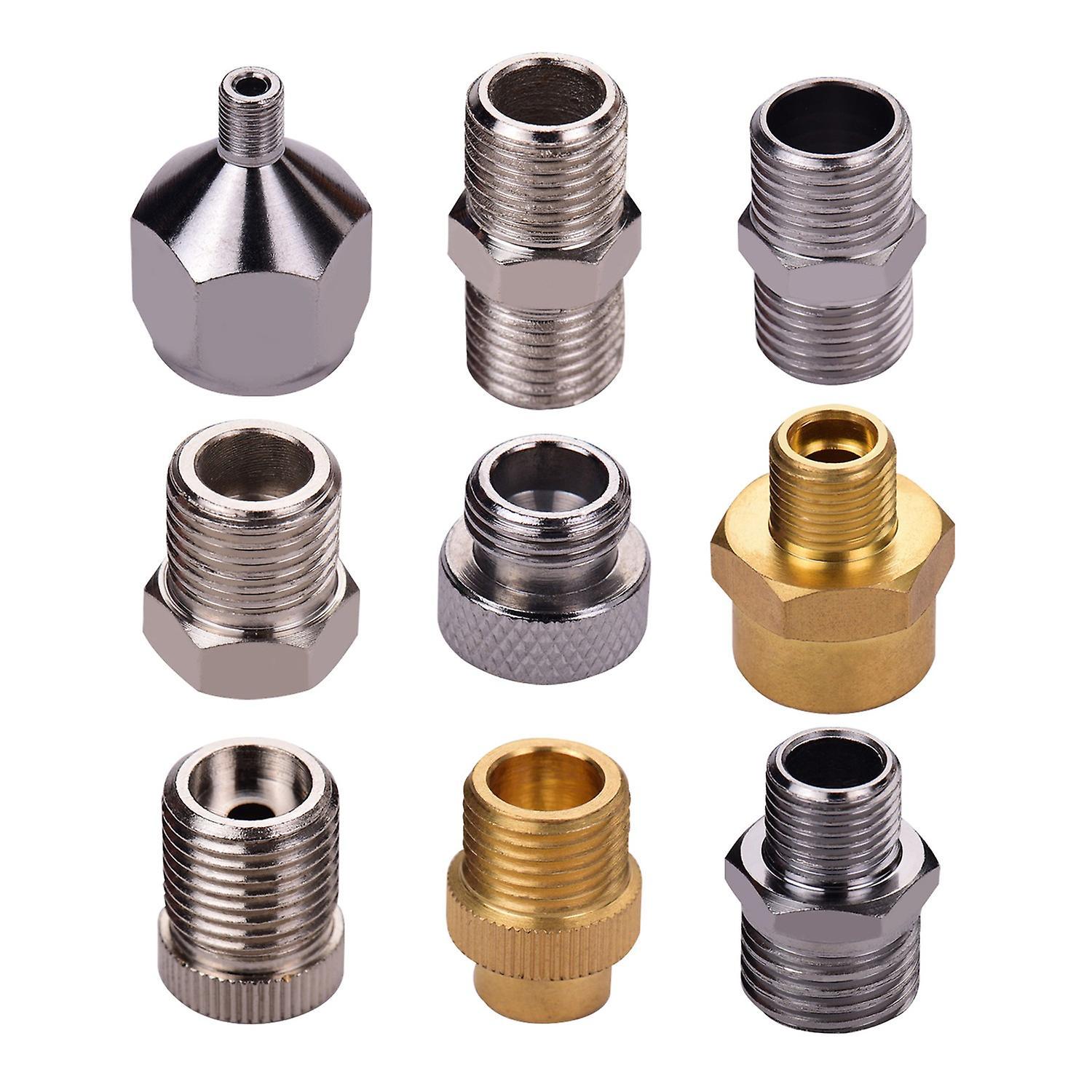 9-teiliges Airbrush-adapter-set Mit Verschiedenen Größenanschlüssen Für Airbrush-luftschläuche, Kompatibel Mit Bad