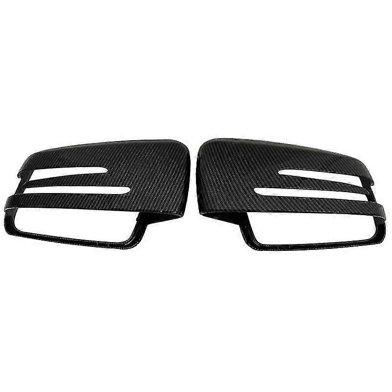 Schwarze Außenspiegelkappen Für Mercedes-benz W176, W246, W212, W204, C117, X156, X204, W221, C218, Abces, Cla, Gla, Glk-klasse – Carbonfaser-optik