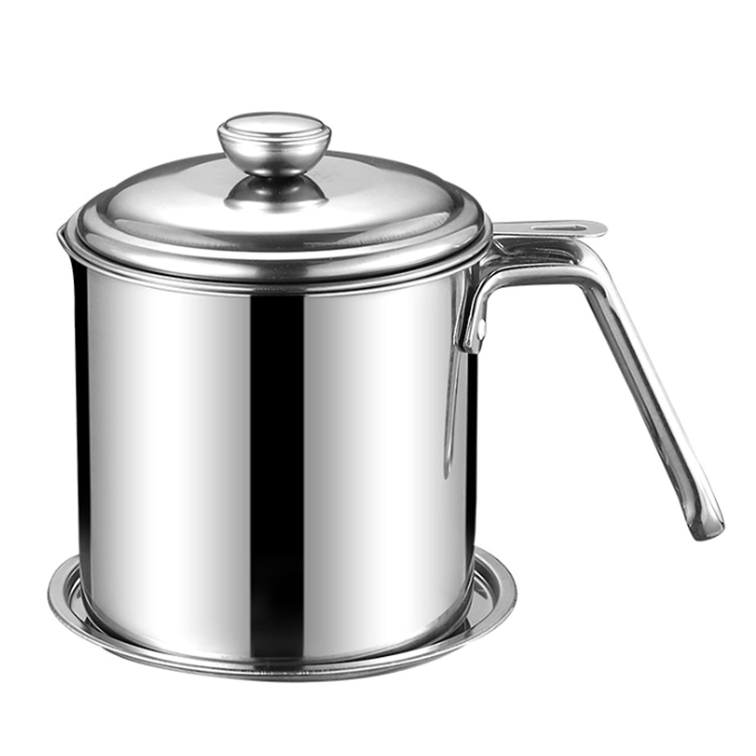 Küchenöltopf Aus Edelstahl Mit Ölfilter, Fettabscheider Für Speiseöl Und Haushaltsfett Mit Deckel