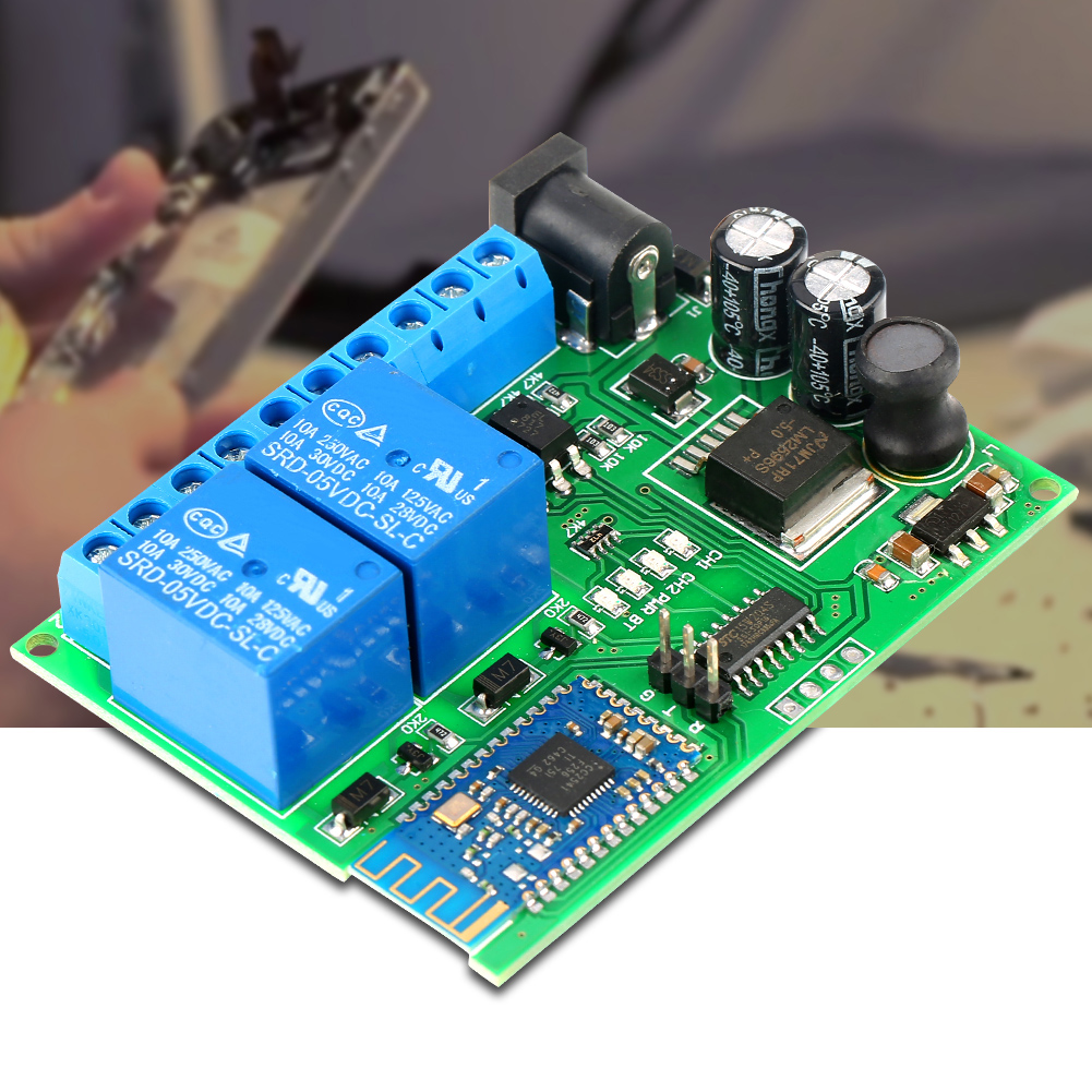 2-kanal-bluetooth-relais-funkfernbedienung Mit Led-motor Für Ios Und Android
