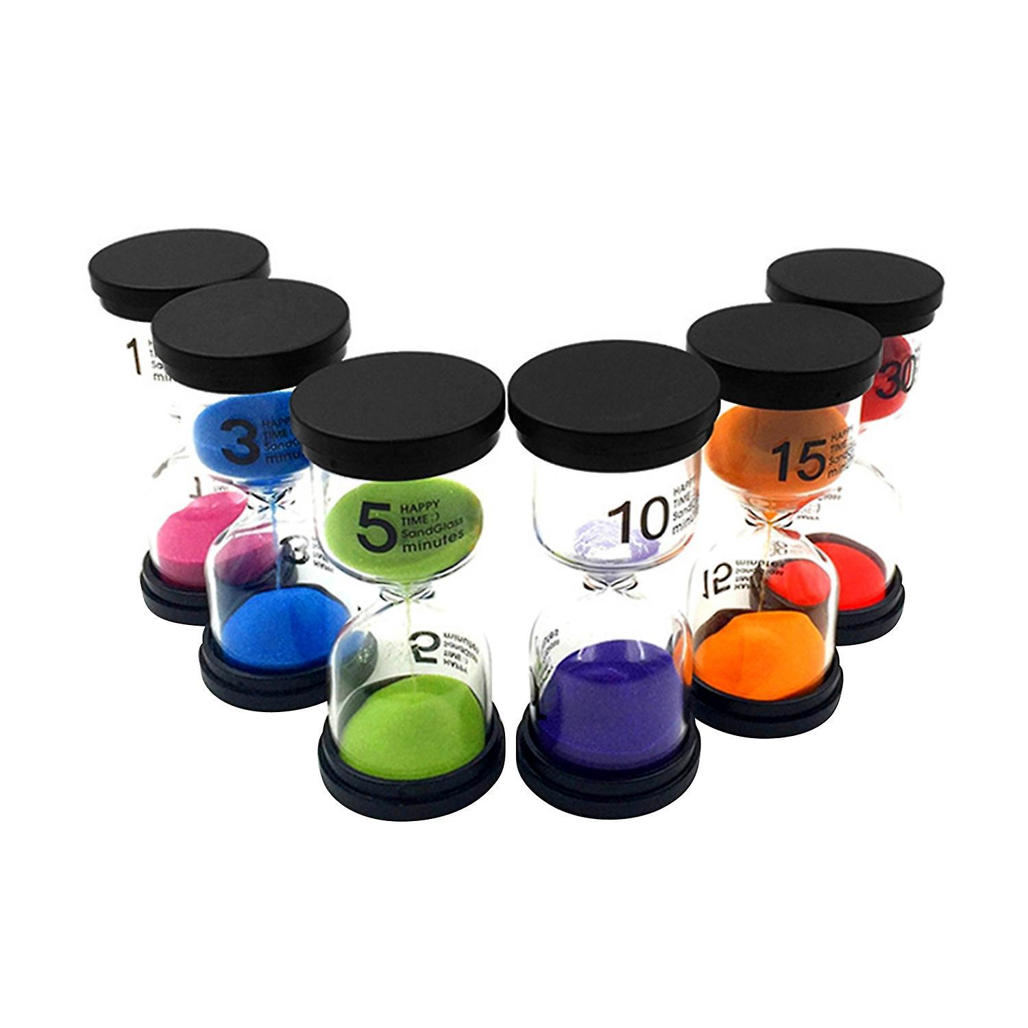 6-teiliges Sanduhr-set (1/ 3/ 5/ 10/ 15/ 30 Minuten) Für Kinderspiele