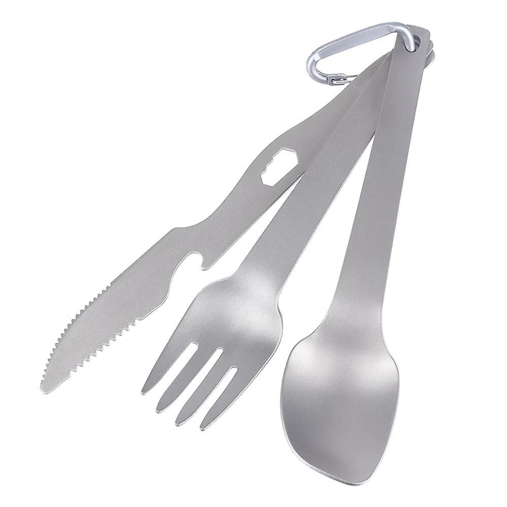 Titan-messer-, Gabel- Und Löffel-besteckset Für Camping, Outdoor-geschirr Und Wandern
