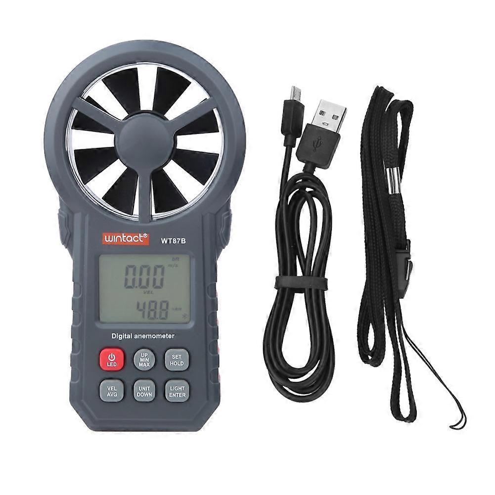 Wt87b Tragbares Digitales Anemometer/thermometer Mit Usb- Und Bluetooth-anschluss, Windgeschwindigkeitsmesser